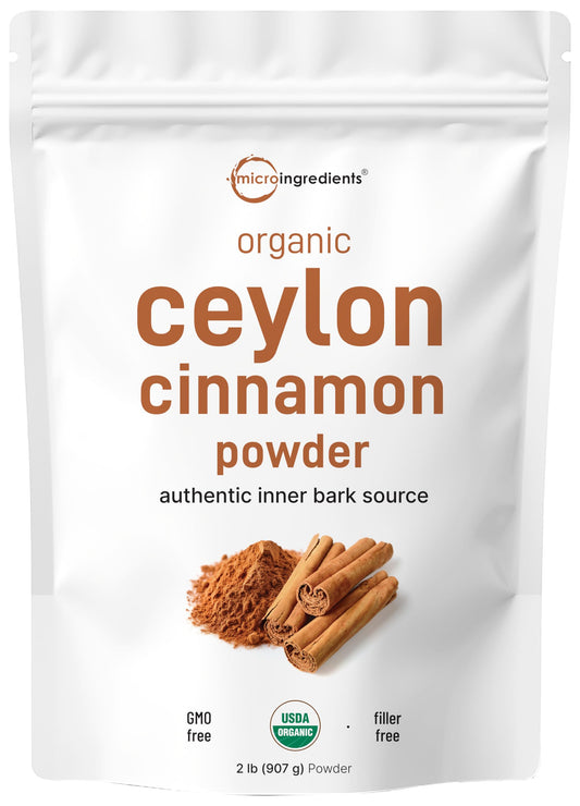 Pre-Order | Arrives in 5–10 Days – Organic Ceylon Cinnamon Powder, 2lbs | Premium Sri Lanka Cinnamon for Spice & Seasoning | Great for Baking, Cooking & Drinks | Additive Free, Non-GMO, Bulk Supply