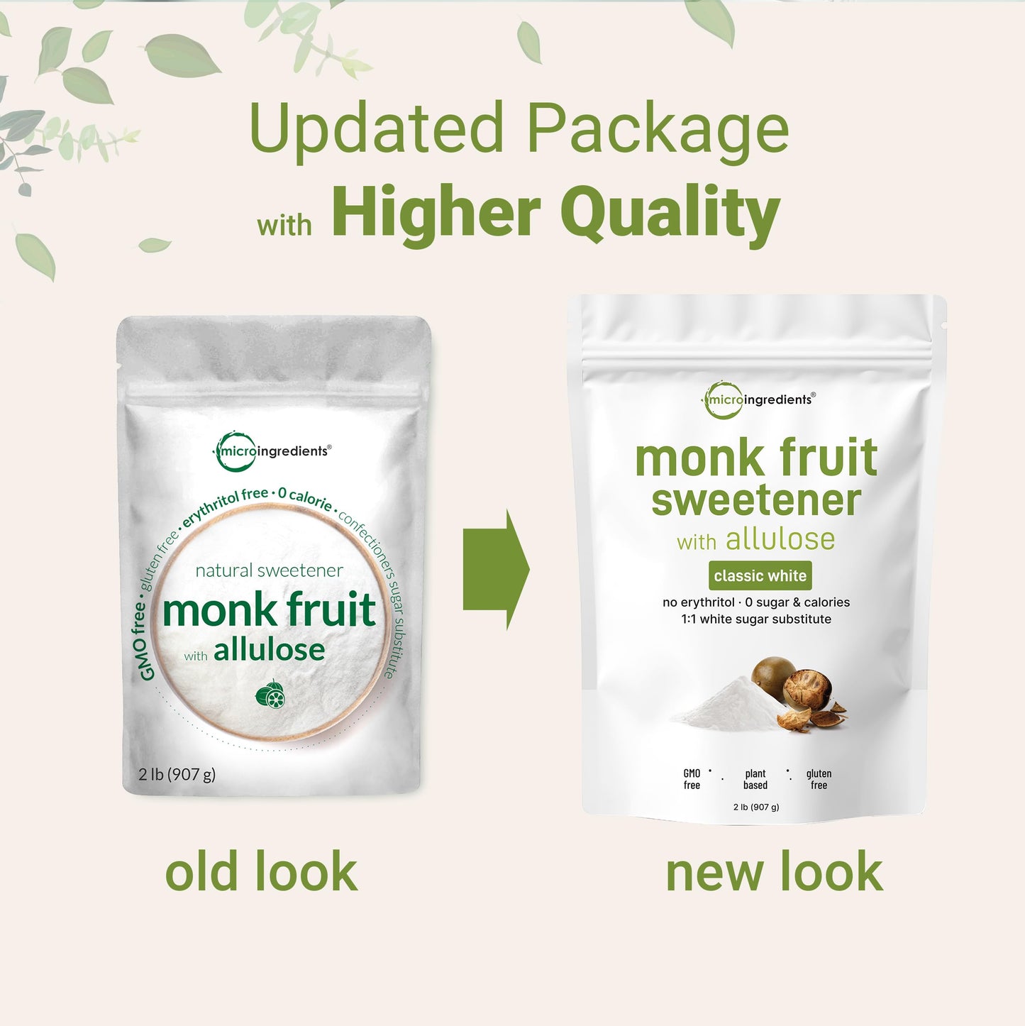 Pre-Order | Arrives in 5–10 Days – Monk Fruit Sweetener with Allulose, 2 lbs Granular | No Erythritol | No Aftertaste, 1:1 White Sugar Substitute, Keto & Vegan Friendly, Zero Calorie | Great for Drinks, Coffee, Tea, Cookies | Non-GMO