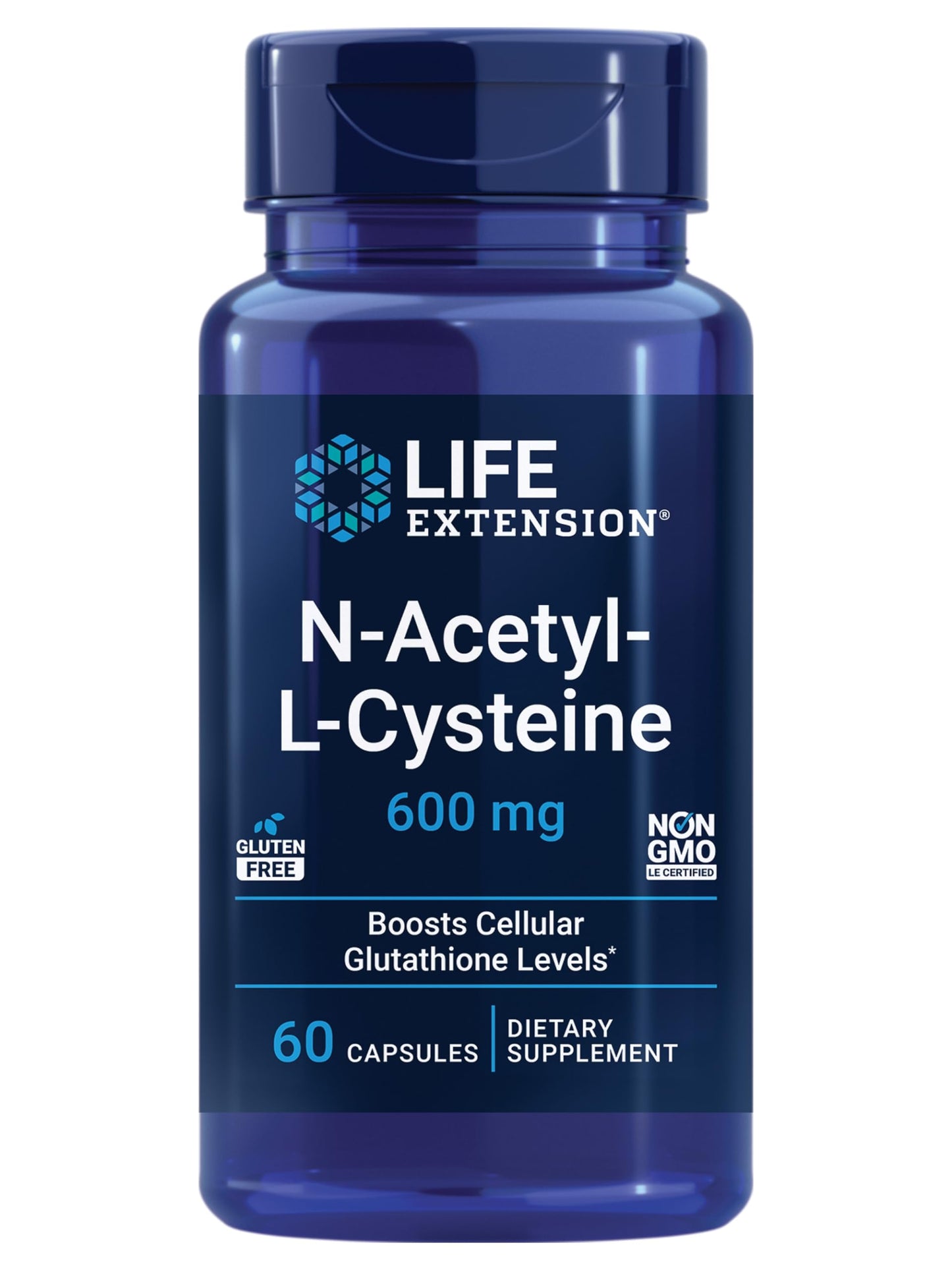 Pre-Order | Arrives in 5–10 Days – Life Extension N-Acetyl-L-Cysteine (NAC), Immune Response, Respiratory Health, Liver Health, NAC 600 mg, antioxidant Defense, Free radicals, Easy to Absorb, 60 Capsules
