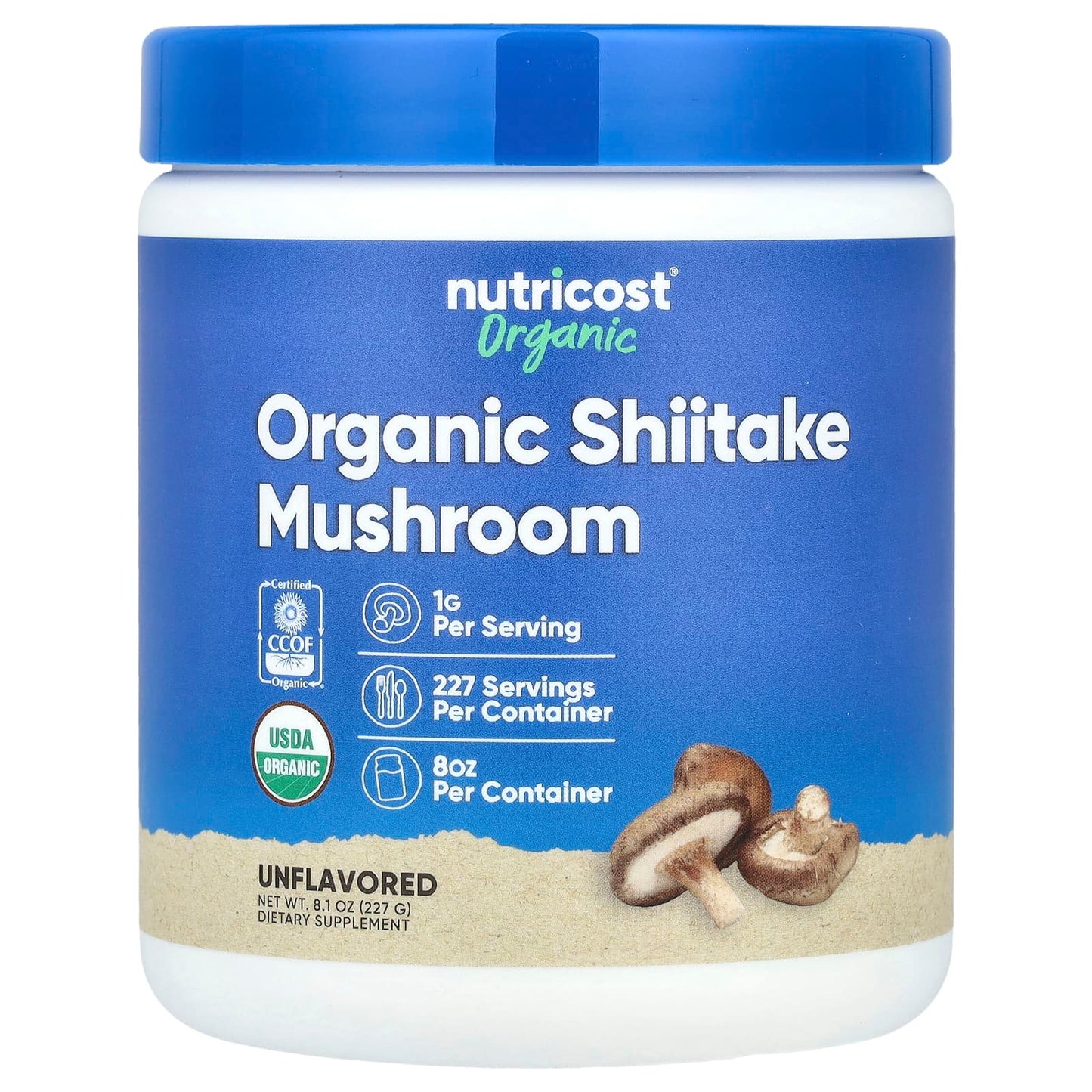 Pre-Order | Arrives in 5–10 Days – Nutricost
Organic Shiitake Mushroom Powder, Unflavored, 8 oz (227 g)