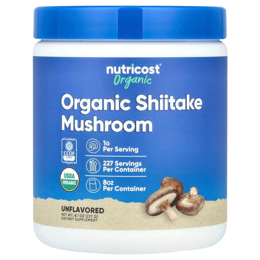Pre-Order | Arrives in 5–10 Days – Nutricost
Organic Shiitake Mushroom Powder, Unflavored, 8 oz (227 g)