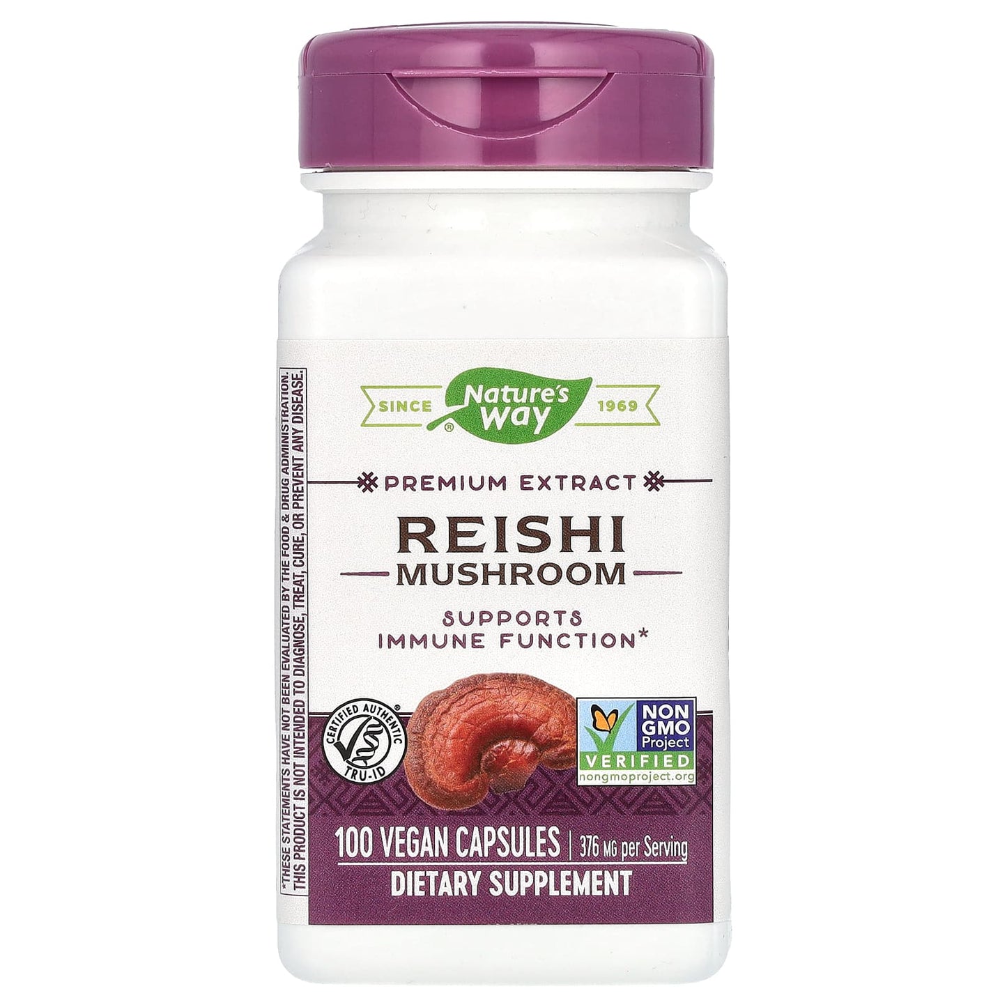 Pre-Order | Arrives in 5–10 Days – Nature's Way
Reishi Mushroom, 376 mg, 100 Vegan Capsules (188 mg per Capsule)