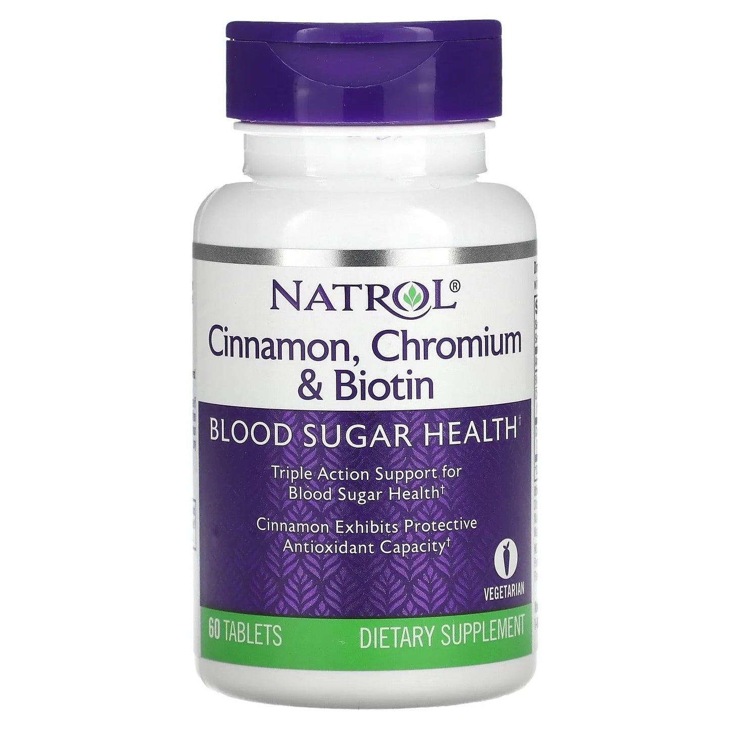 Pre-Order | Arrives in 5–10 Days – Natrol
Cinnamon, Chromium & Biotin, 60 Tablets
