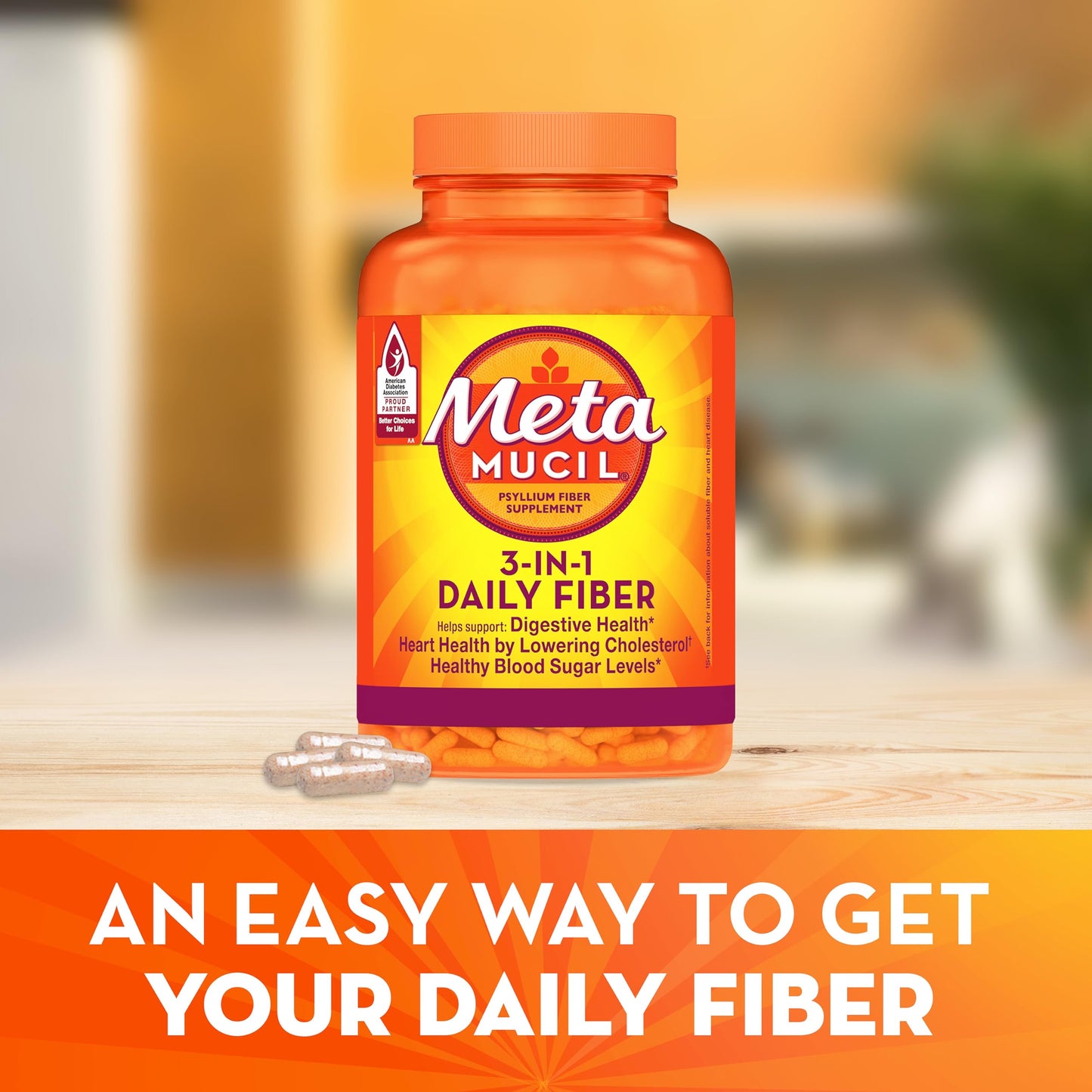 Pre-Order | Arrives in 5–10 Days – Metamucil Daily Fiber Supplement, 160 Capsules