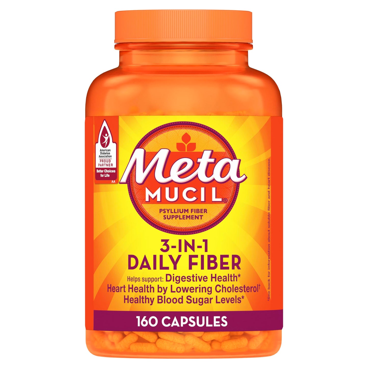 Pre-Order | Arrives in 5–10 Days – Metamucil Daily Fiber Supplement, 160 Capsules
