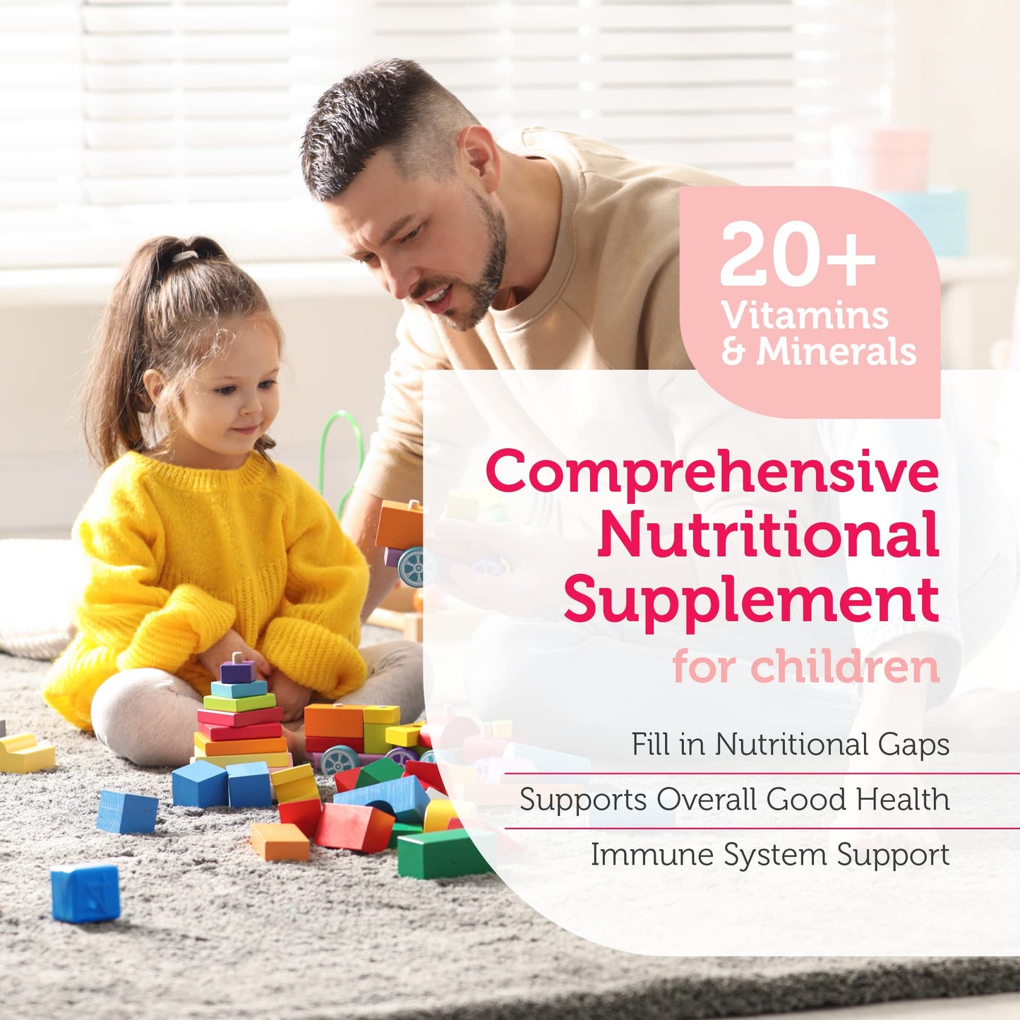 Pre-Order | Arrives in 5–10 Days – Zahler Kids Multivitamin Chewable Vitamin Tablet - Complete One Daily Kids Vitamins Supplement - Contains 20+ Minerals & Vitamins for Kids & Toddlers - Kosher Multivitamins Cherry Flavor (90)