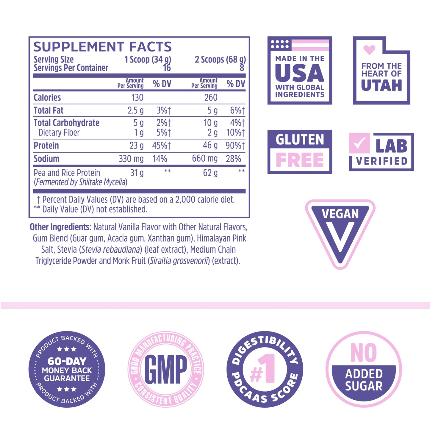 Pre-Order | Arrives in 5–10 Days – Zhou Nutrition Plant Based Vegan Protein Powder, Best Absorption Digest Score, Complete Amino Acid Profile, Dairy Free, Soy Free, Gluten Free, Sugar Free, Vanilla, 21g Protein, 16 Servings