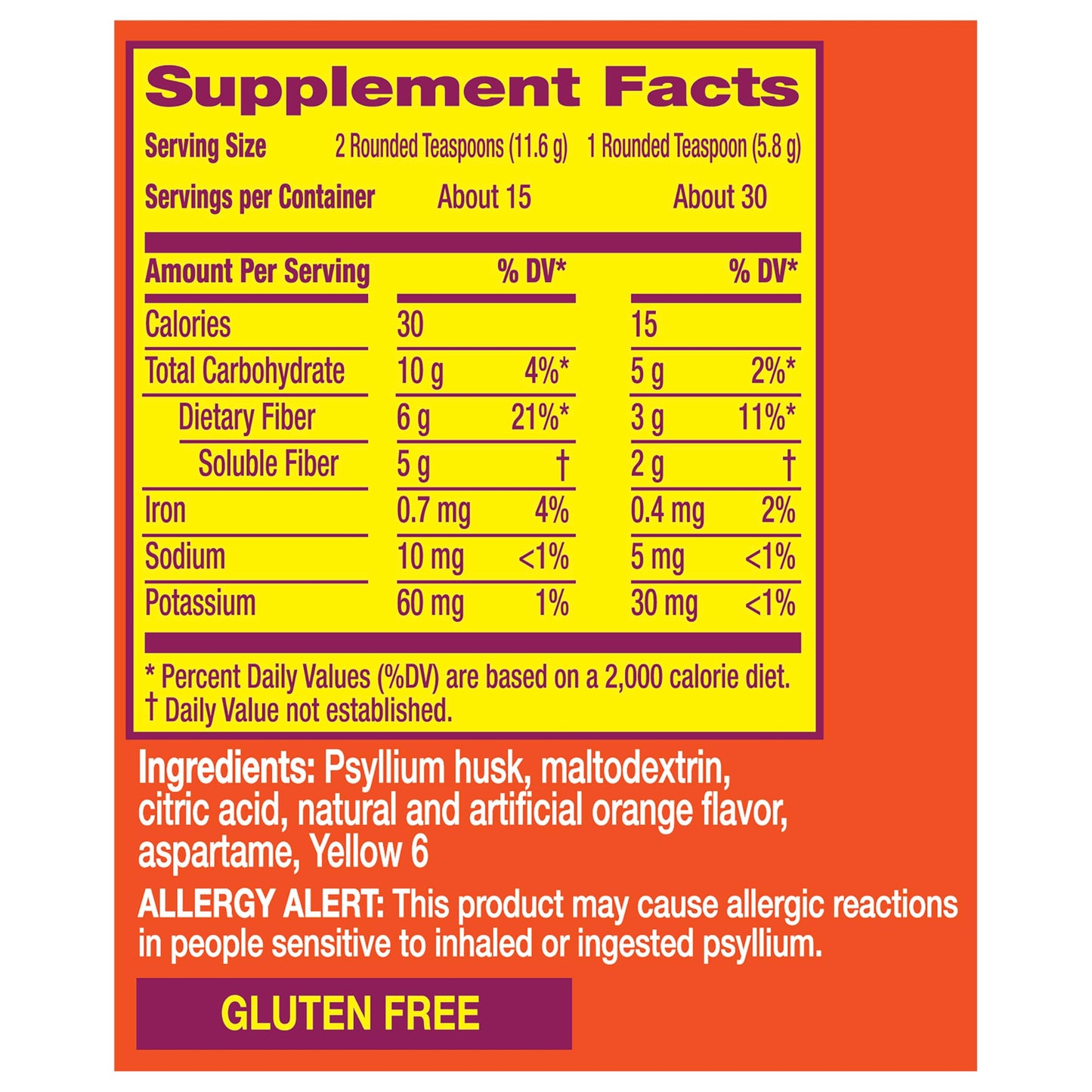 Pre-Order | Arrives in 5–10 Days – Metamucil 4 in 1 Daily Fiber Supplement Powder, Fiber Powder for Digestive Health and Regularity*, Sugar-Free, Orange, Naturally Sourced Psyllium Fiber, 30 teaspoons