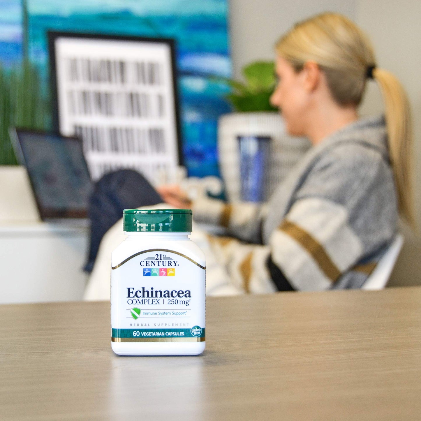 Pre-Order | Arrives in 5–10 Days – 21st Century Echinacea Extract Veg Capsules, 60 Count