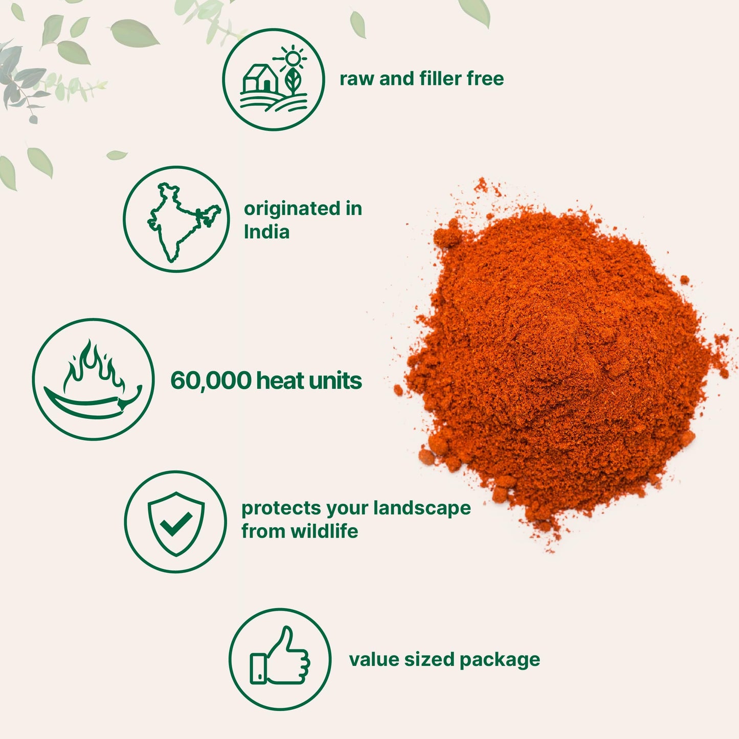 Pre-Order | Arrives in 5–10 Days – Ground Cayenne Pepper Powder, 6lbs (60,000 SHU Heat) | Premium Source for Spice & Seasoning | Garden Protection from Wildlife | Additive Free, Non-GMO, Bulk Supply