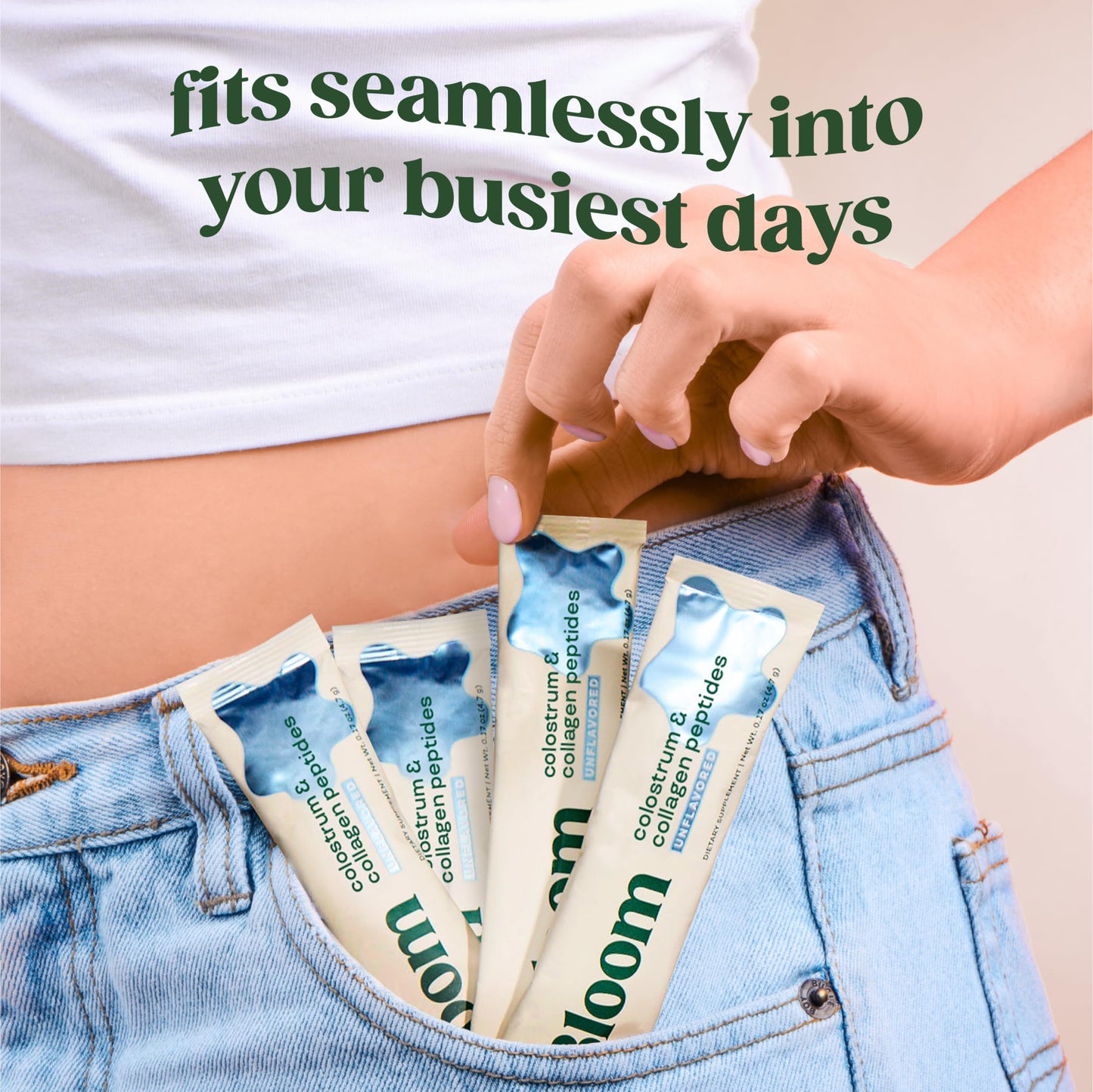 Pre-Order | Arrives in 5–10 Days –
Bloom Nutrition Bovine Colostrum Powder Packet, Gut Health, Immune Support, Hair Growth & Beauty Supplement, Gluten Free, Sugar Free | Unflavored, 15 Servings