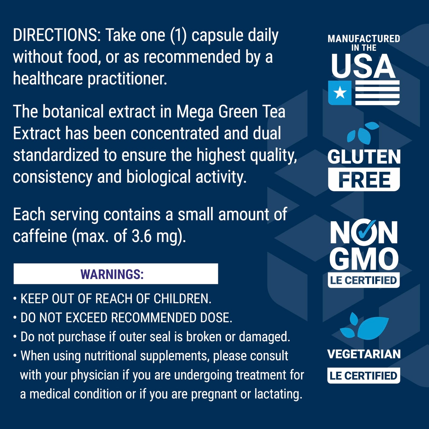 Pre-Order | Arrives in 5–10 Days – Life Extension Decaffeinated Mega Green Tea Extract – Polyphenol-Rich, Cell Health, Heart Health, Brain Health, Antioxidant Protection – Non-GMO, Gluten-Free, Vegetarian – 100 Capsules