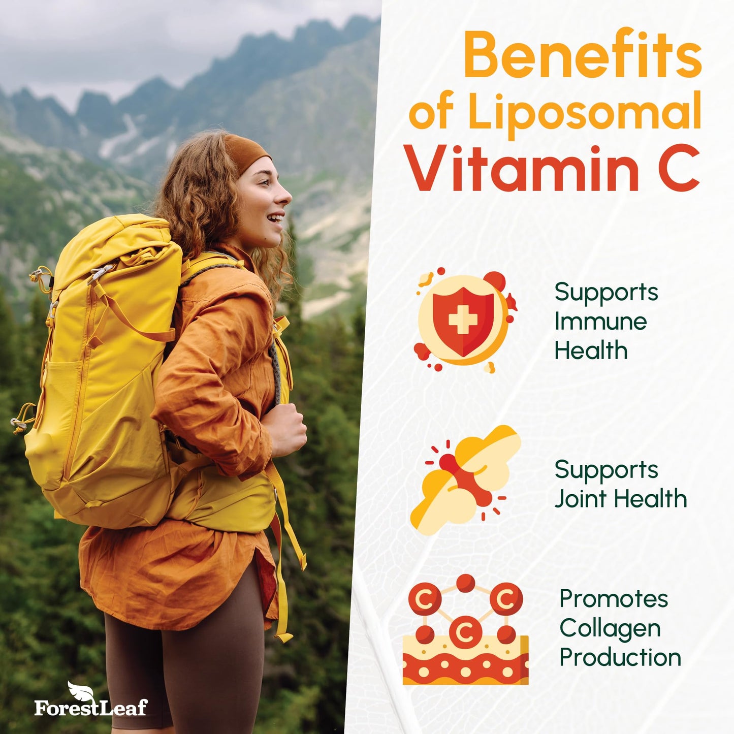 Pre-Order | Arrives in 5–10 Days – ForestLeaf Liposomal Vitamin C 1000mg Capsules | High Dose Vitamin C Liposomal Supplement w Coconut Oil Fatty Acids | Fast Absorption | Immune Support, Antioxidant, Collagen Production | 120 Vegan Cap