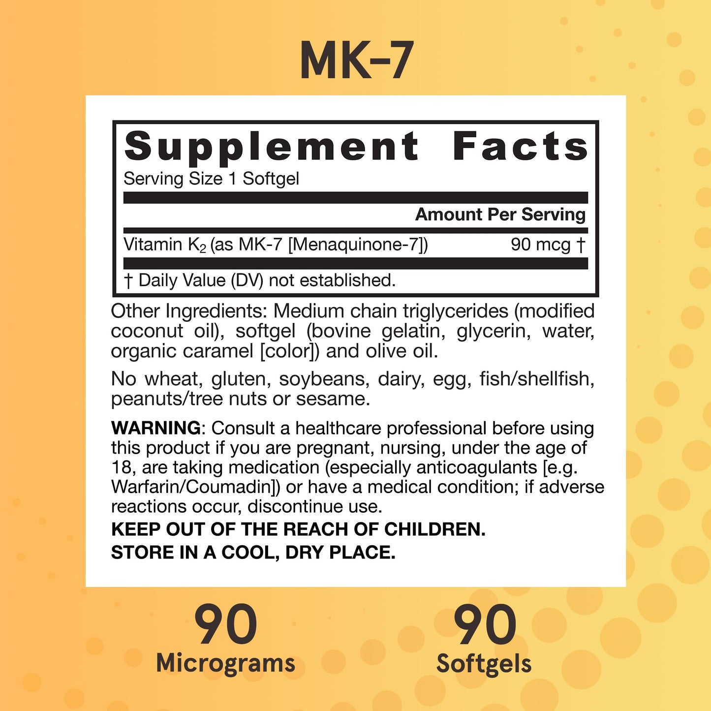 Pre-Order | Arrives in 5–10 Days – Jarrow Formulas MK-7 90 mcg - Bioactive Form of Vitamin K2 - 90 Servings (Softgels) - For Bone & Cardiovascular Health - Vitamin K2 MK-7 Dietary Supplement - K2 Vitamin Supplement MK-7 - Gluten Free