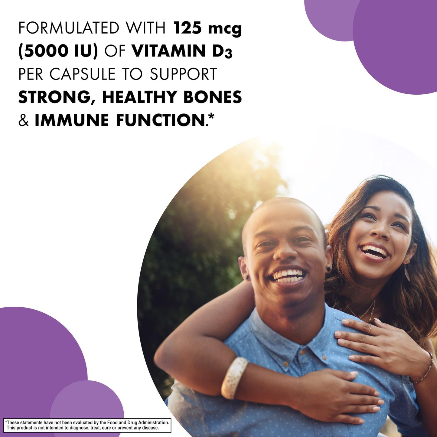 Pre-Order | Arrives in 5–10 Days – Bluebonnet Vitamin D3 5000 IU 125 mcg - Strong Bones & Immune Support Supplement for Women & Men* Soy-Free, Gluten-Free, Non-GMO, Vegetarian - Highly Absorbable Vitamin D - 120 Veggie Capsules