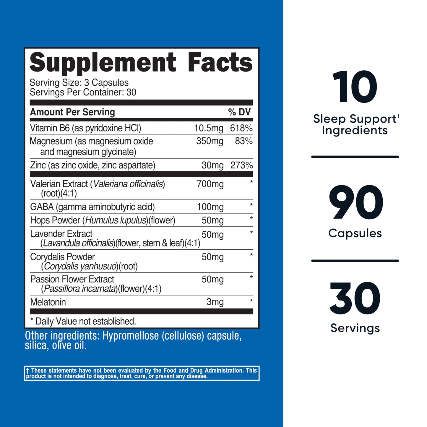 Pre-Order | Arrives in 5–10 Days – Nutricost Sleep Aid Complex 1330mg Serving (90 Capsules) - 30 Servings