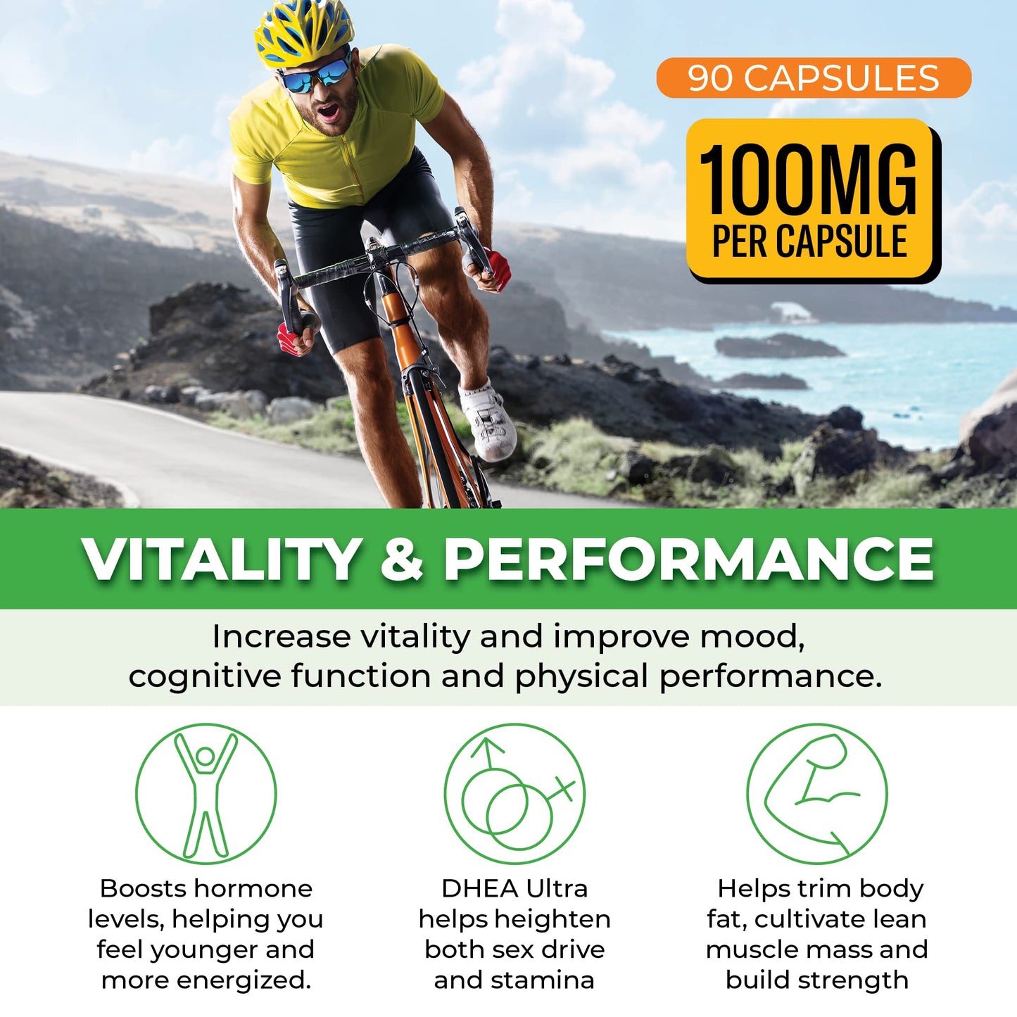 Pre-Order | Arrives in 5–10 Days – DHEA 100mg | DHEA Supplement for Women | DHEA Supplement for Men | Pure High Strength Micronized Dehydroepiandrosterone | Supports Energy, Hormone Balance, Anti-Aging, Mood | 90 Caps (3-Month Supply)