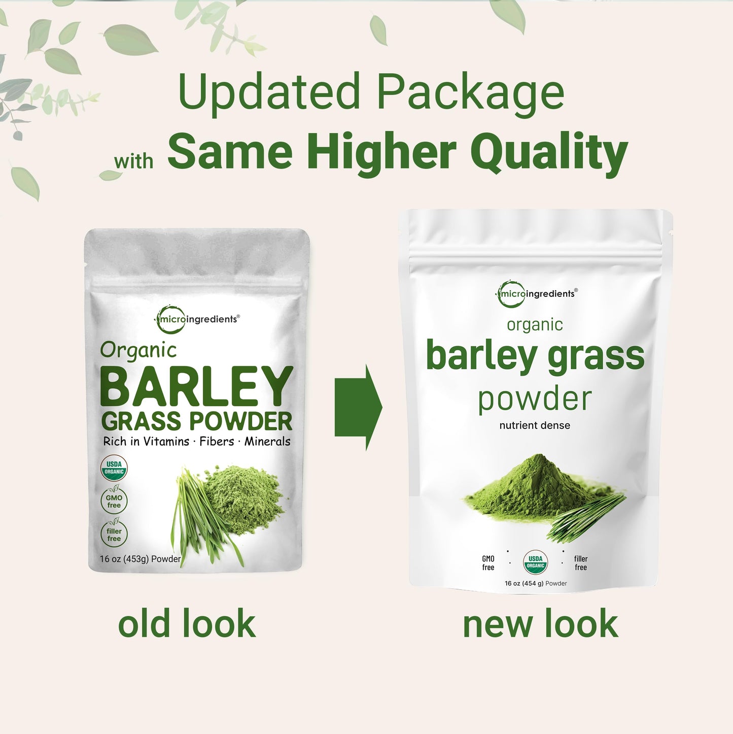 Pre-Order | Arrives in 5–10 Days – Organic Barley Grass Powder, 16 Ounces | US Grown | Rich in Vitamins, Minerals, Fibers, & Antioxidants | Superfood Greens Mix for Immune Health and Digestion Support | Non-GMO