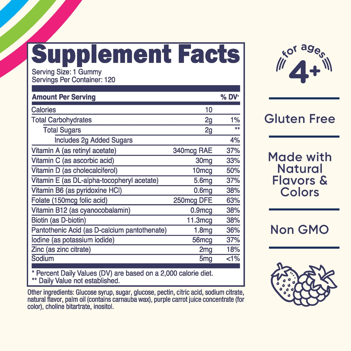 Pre-Order | Arrives in 5–10 Days – Nutricost Kids Multivitamin Gummies 120 Servings (Mixed Berry Flavored Gummies) - Gluten Free, Non-GMO, and Vegetarian Friendly