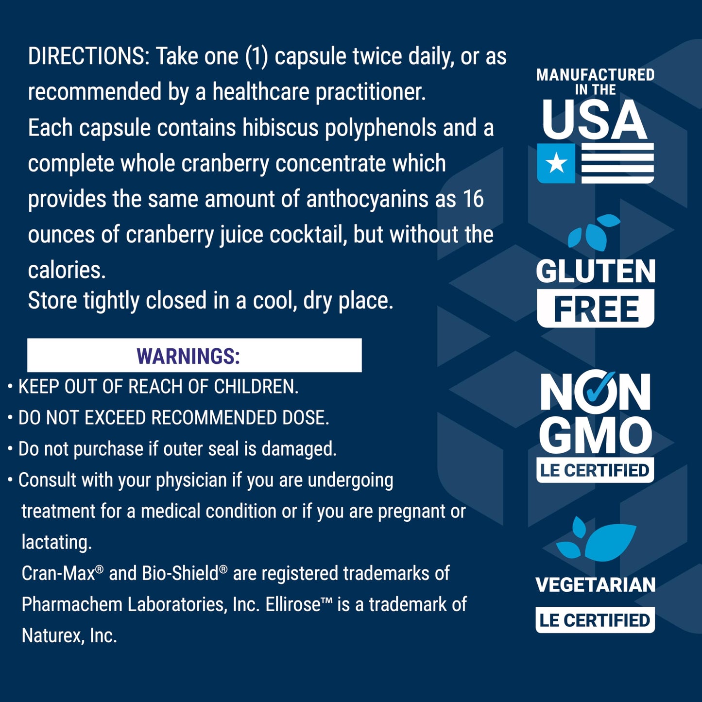 Pre-Order | Arrives in 5–10 Days – Life Extension Optimized Cran-Max®, Cranberry Whole Fruit Concentrate with Hibiscus Extract, Best in Class Support for Female Urinary Tract Health, Gluten-Free, Vegetarian, Non-GMO, 60 Capsules
