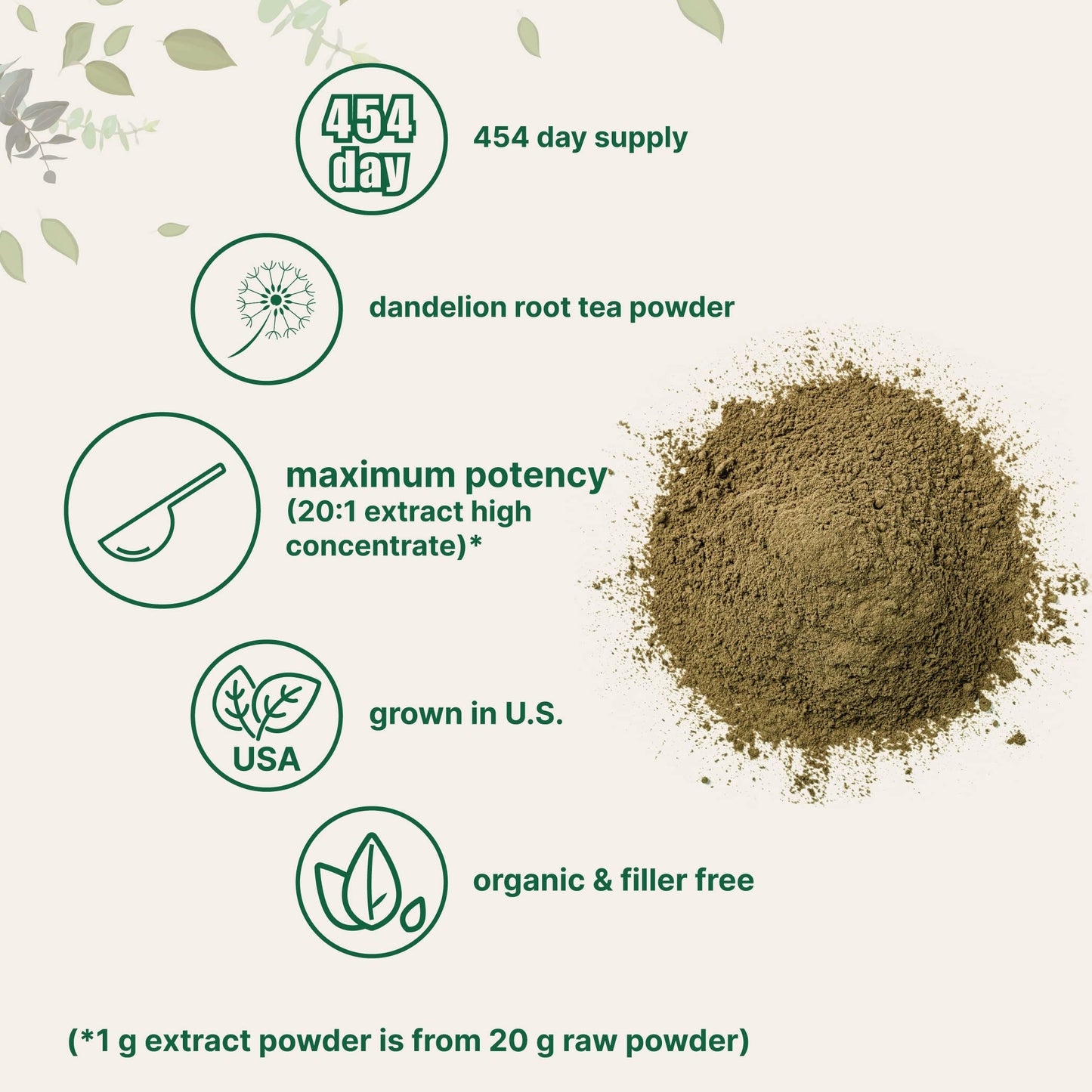 Pre-Order | Arrives in 5–10 Days – Organic Dandelion Root Tea Powder, 1lb (16oz) | Up to 450 Servings | Pure Dark Roasted Dandelion Root Supplement for Tea | Herbal Extract for Digestion & Immune Support | Caffeine Free, Non-GMO