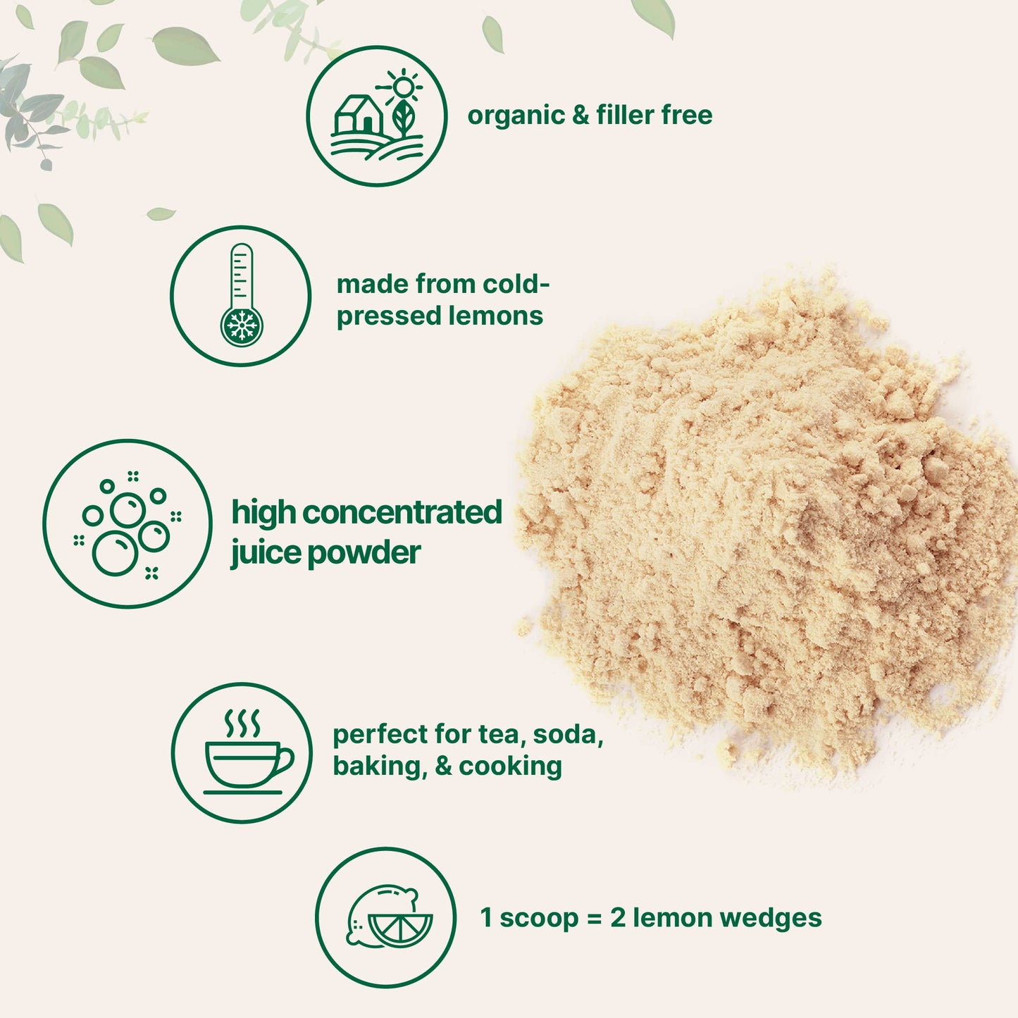 Pre-Order | Arrives in 5–10 Days – Organic Lemon Juice powder, 10 Ounce | 100% Natural Fruit Powder | Cold Pressed Lemons Source | No Sugar & Additives | Great Flavor for Drinks, Smoothie, & Beverages | Non-GMO & Vegan Friendly