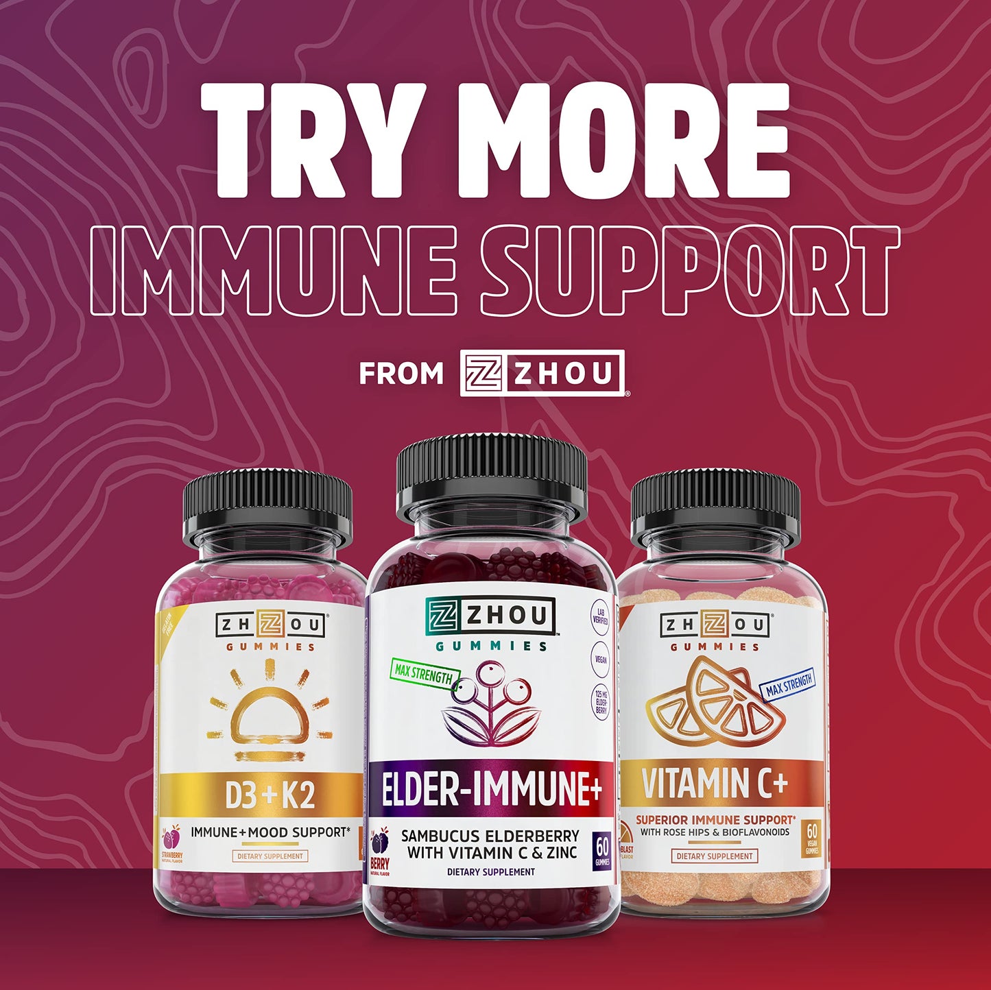 Pre-Order | Arrives in 5–10 Days – Zhou Nutrition Elder-Mune+ Syrup - Organic Black Elderbery Syrup for Adults, Immune Support Elixir with Apple Cider Vinegar, Echinacea Tincture, Natural Wellness - 8 Fl Oz Glass Bottle