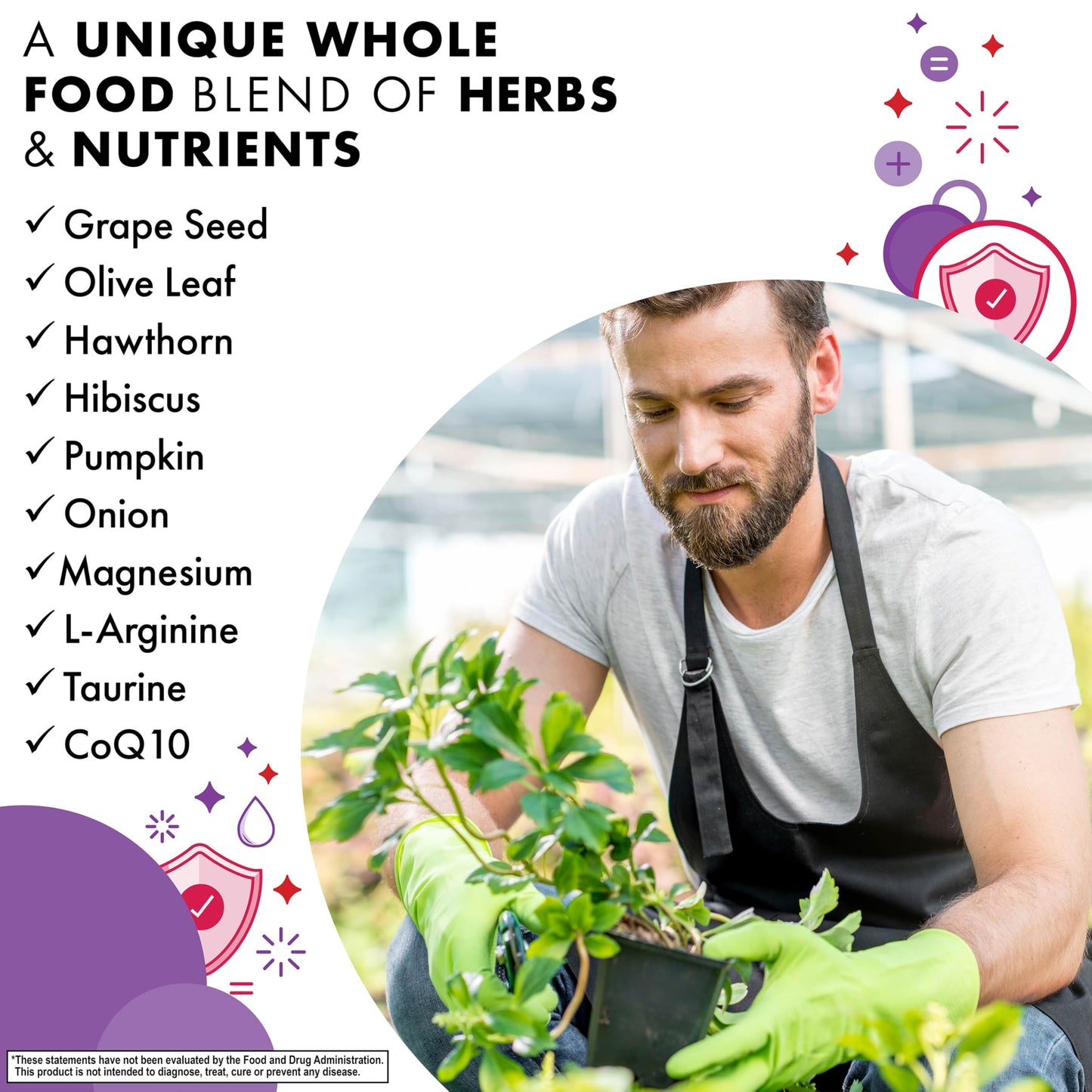 Pre-Order | Arrives in 5–10 Days – Bluebonnet Nutrition Blood Pressure Support, Vascular Health*, Non-GMO, Vegan, Gluten-Free, Soy-Free, Dairy-Free- 60 Vegetable Capsules, 30 Servings