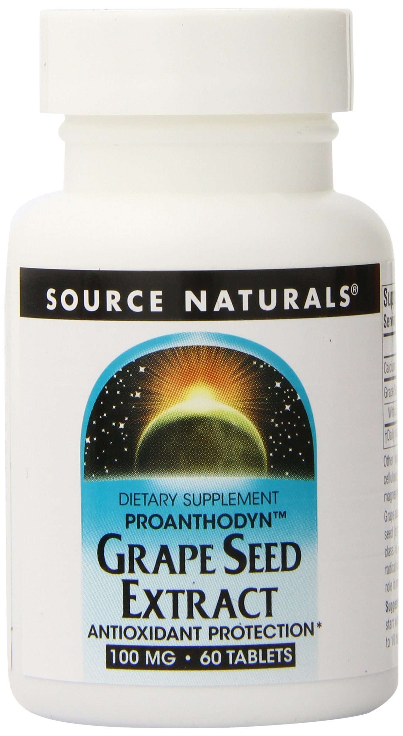 Pre-Order | Arrives in 5–10 Days – Source Naturals Grape Seed Extract, Proanthodyn 100 mg Antioxidant Protection & Supports Healthy Aging Brain - 60 Tablets