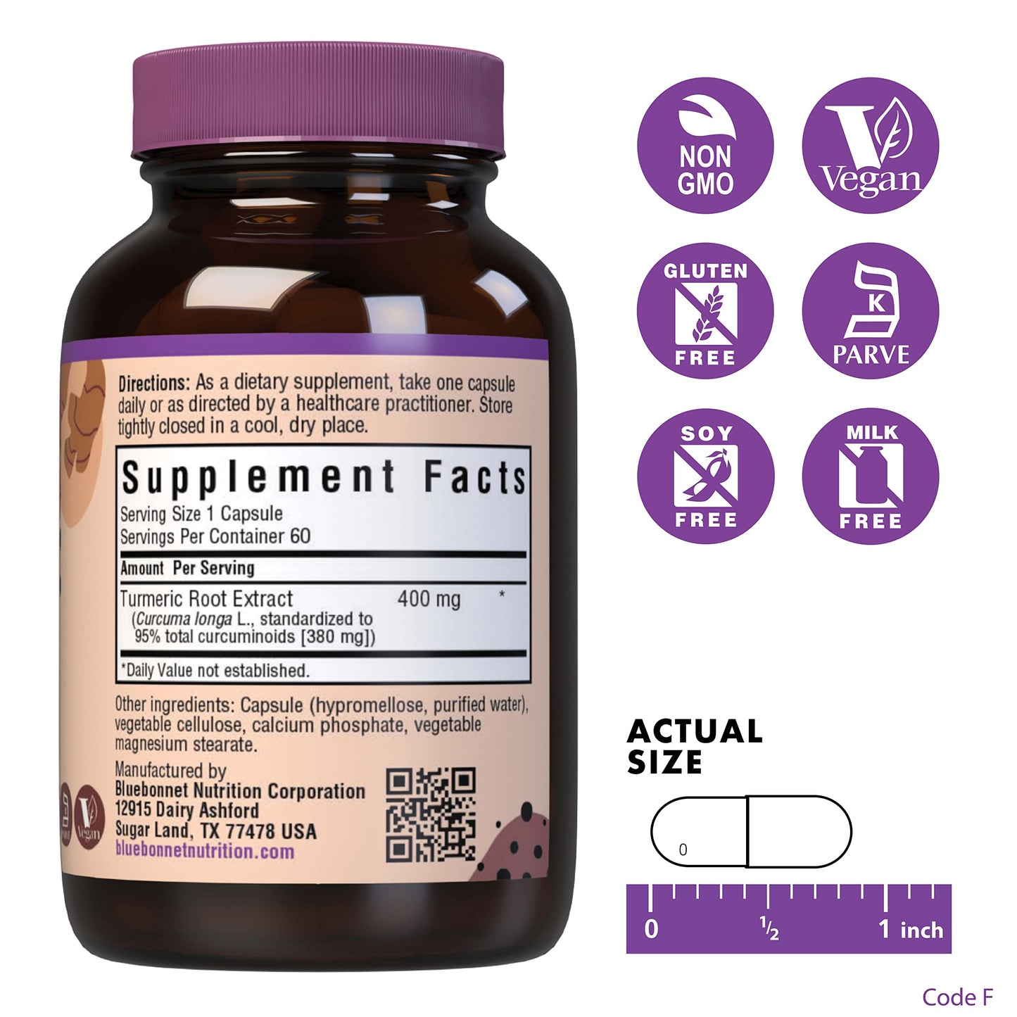 Pre-Order | Arrives in 5–10 Days – BlueBonnet Turmeric Root Extract Supplement, 120 Count