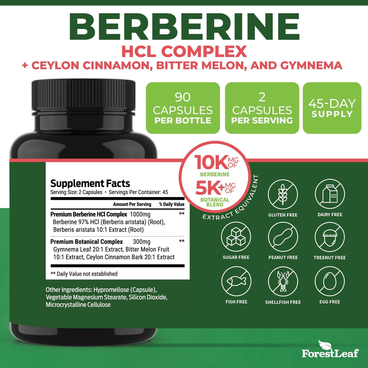 Pre-Order | Arrives in 5–10 Days – Berberine Supplement 1300mg per Serving- 97% Tested Ultra High Potency Berberine HCl with Ceylon Cinnamon, Bitter Melon & Gymnema, 10:1 Extract Berberis Supplements, Weight Management, 90 Veggie Caps