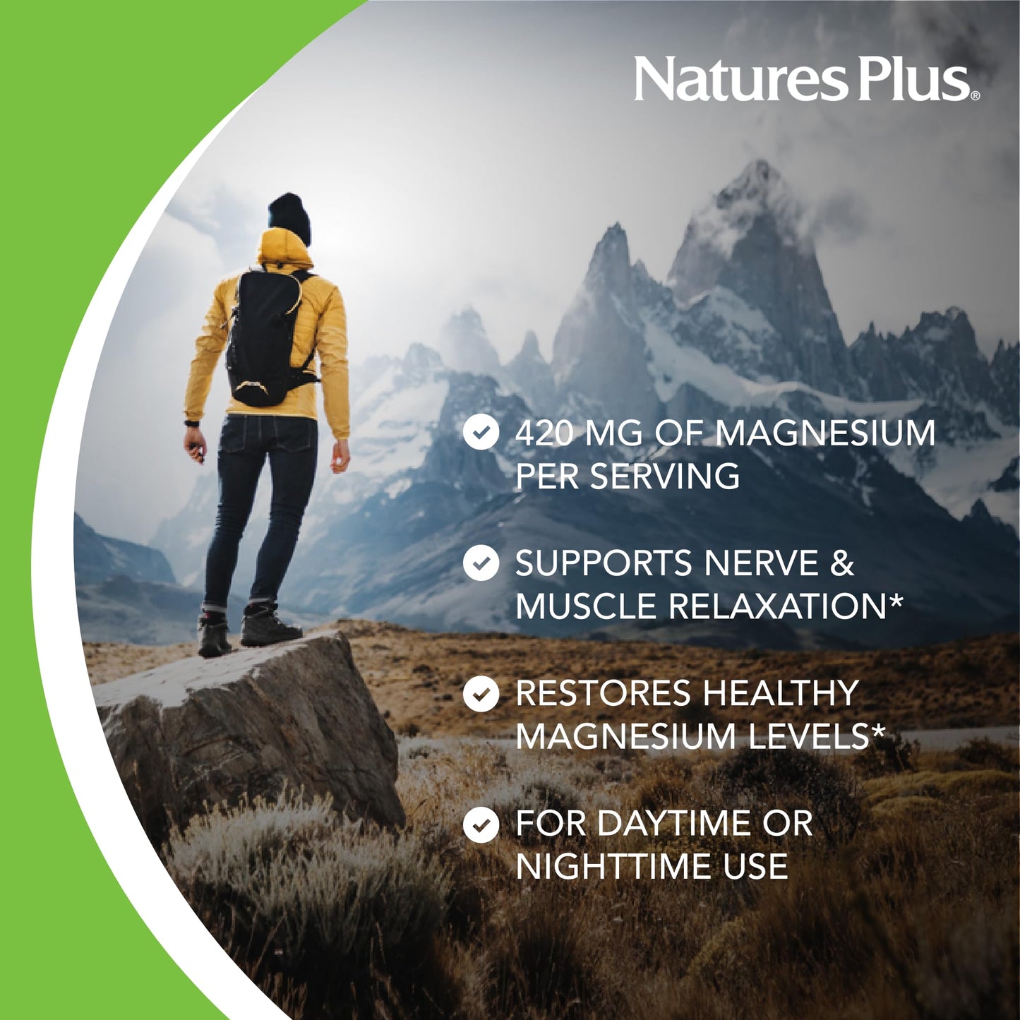 Pre-Order | Arrives in 5–10 Days – NaturesPlus Kalmassure Magnesium - 400 mg, 90 Vegan Capsules - Natural Stress Relief Supplement, Supports Nerve and Muscle Relaxation - Vegetarian, Gluten-Free - 30 Servings