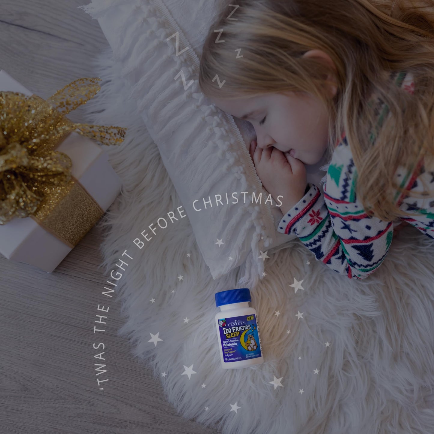 Pre-Order | Arrives in 5–10 Days – 21st Century Zoo Friends Sleep Chewable Melatonin, Raspberry Flavor, 60 Count