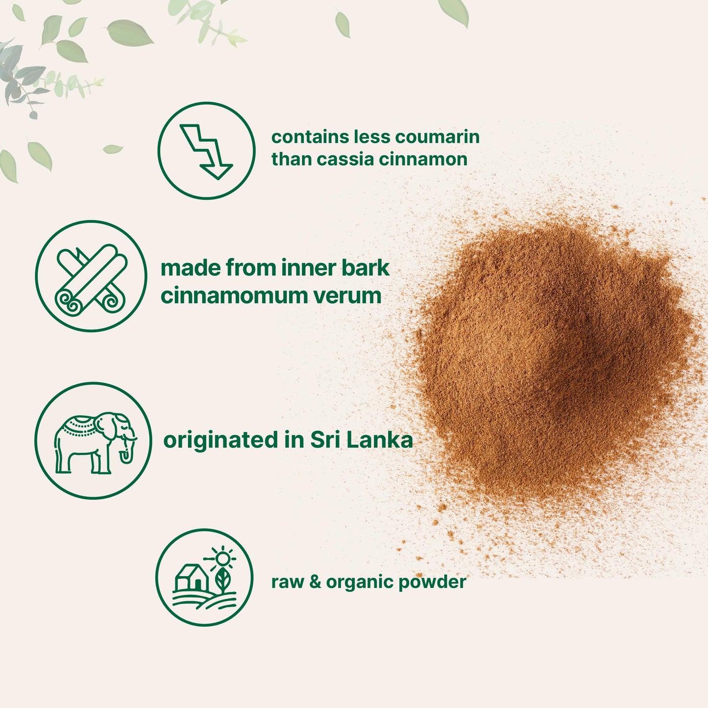 Pre-Order | Arrives in 5–10 Days – Organic Ceylon Cinnamon Powder, 2lbs | Premium Sri Lanka Cinnamon for Spice & Seasoning | Great for Baking, Cooking & Drinks | Additive Free, Non-GMO, Bulk Supply