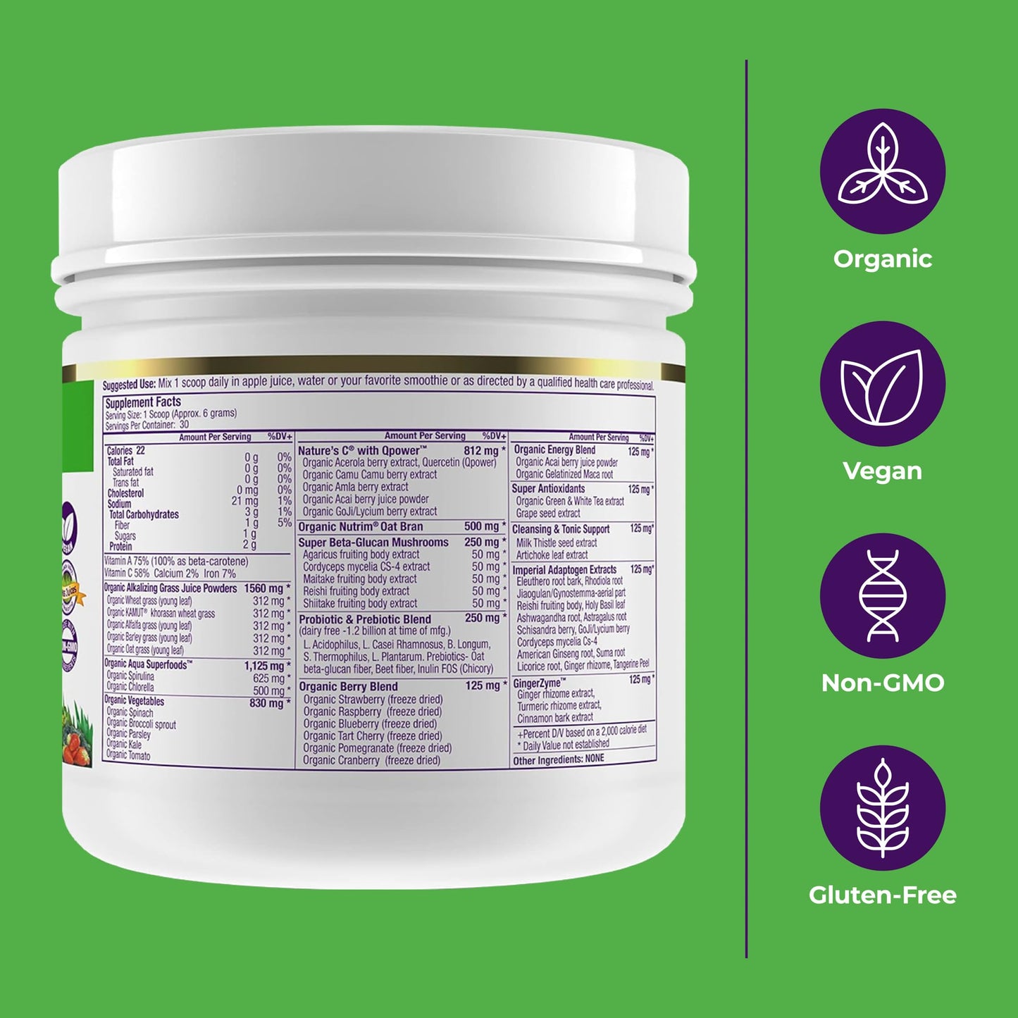 Pre-Order | Arrives in 5–10 Days – Paradise, ORAC Energy Greens Powder Extract, Super Antioxidants, Probiotics for Gut Health & Digestion, Vitamin C for Immunity, with Spirulina & Chlorella, Non-GMO, Gluten Free, 30 Servings