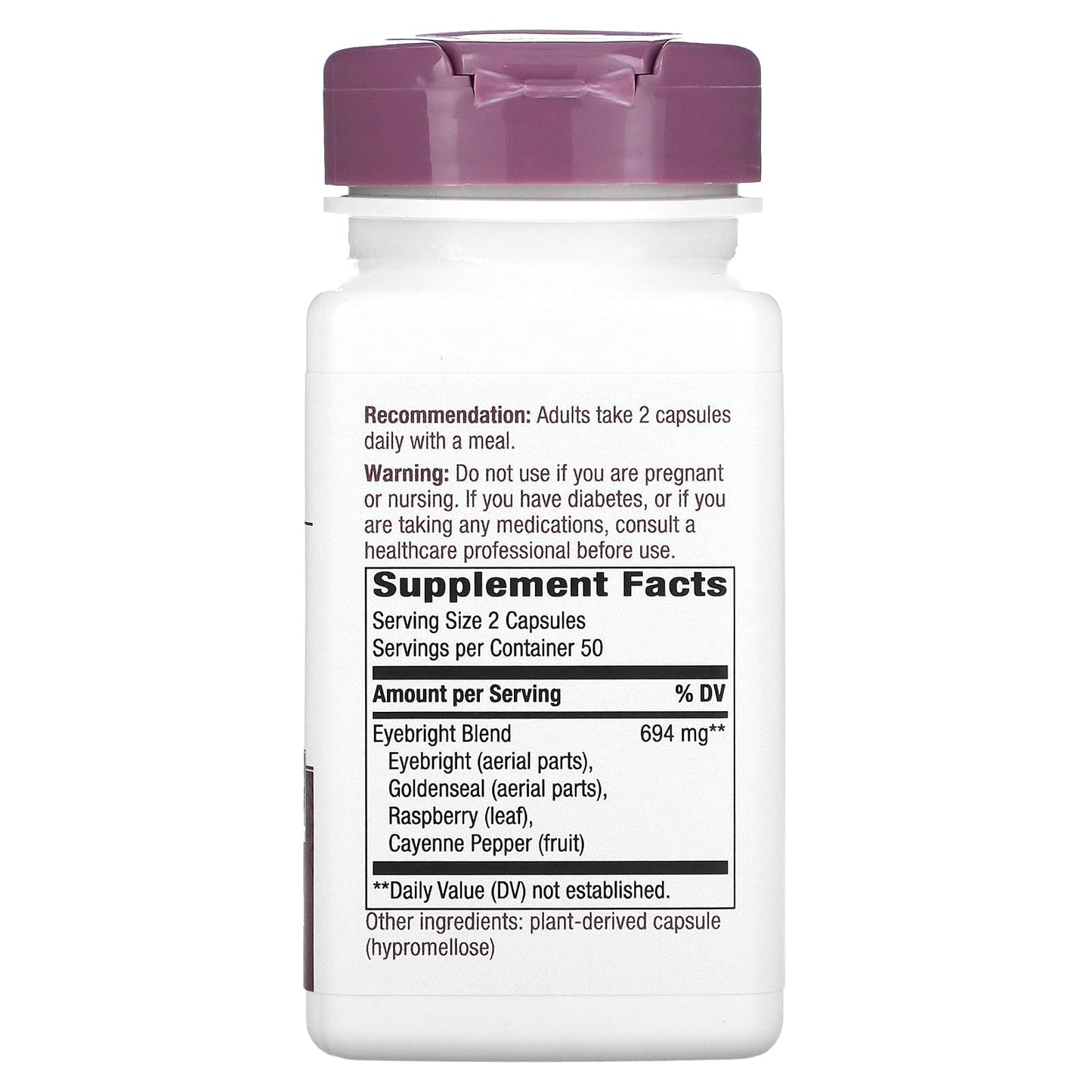 Pre-Order | Arrives in 5–10 Days – Nature's Way
Eyebright, Herbal Blend, 694 mg, 100 Vegan Capsules (347 mg per Capsule)