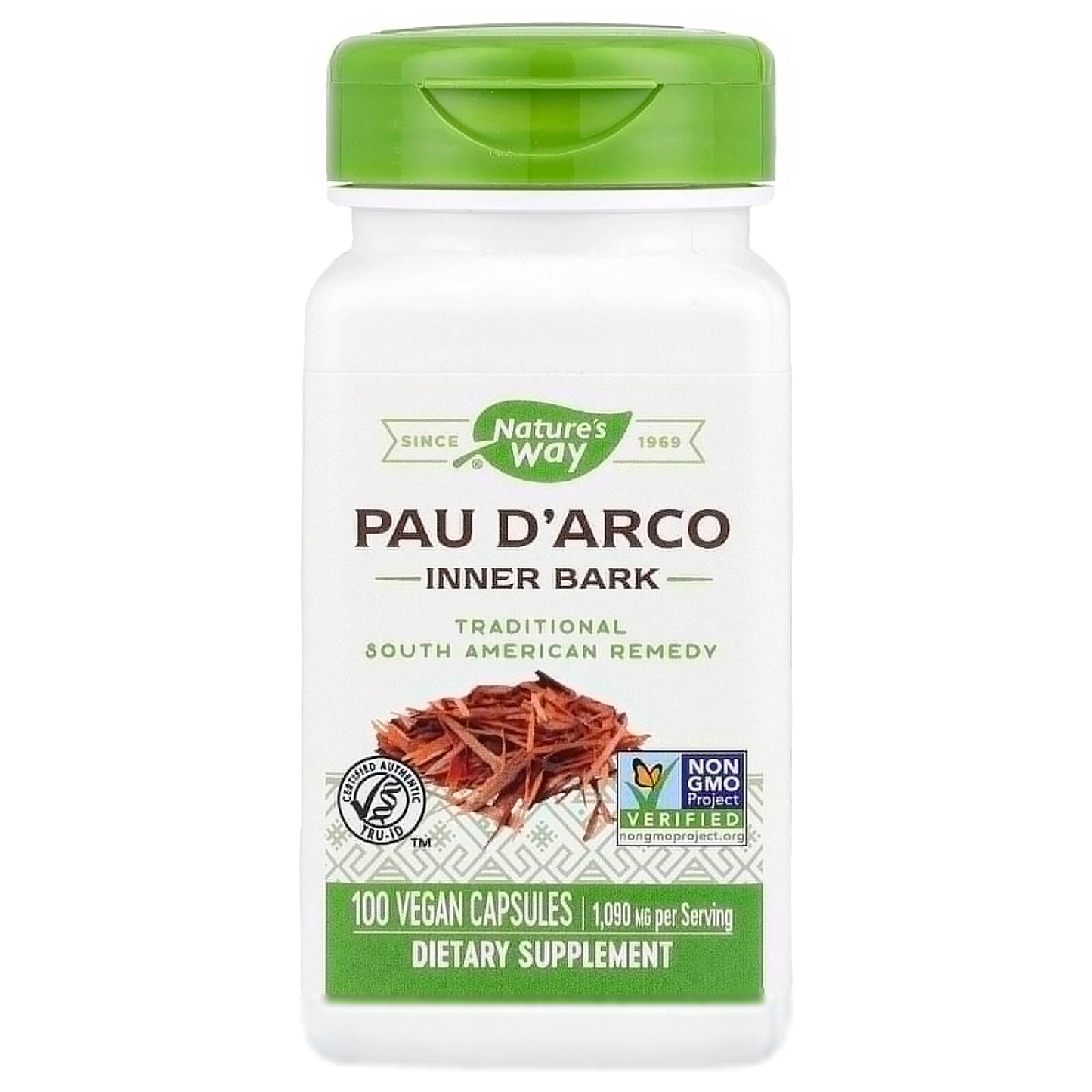 Pre-Order | Arrives in 5–10 Days – Nature's Way
Pau D'Arco Inner Bark, 1,090 mg, 100 Vegan Capsules (545 mg Per Capsule)