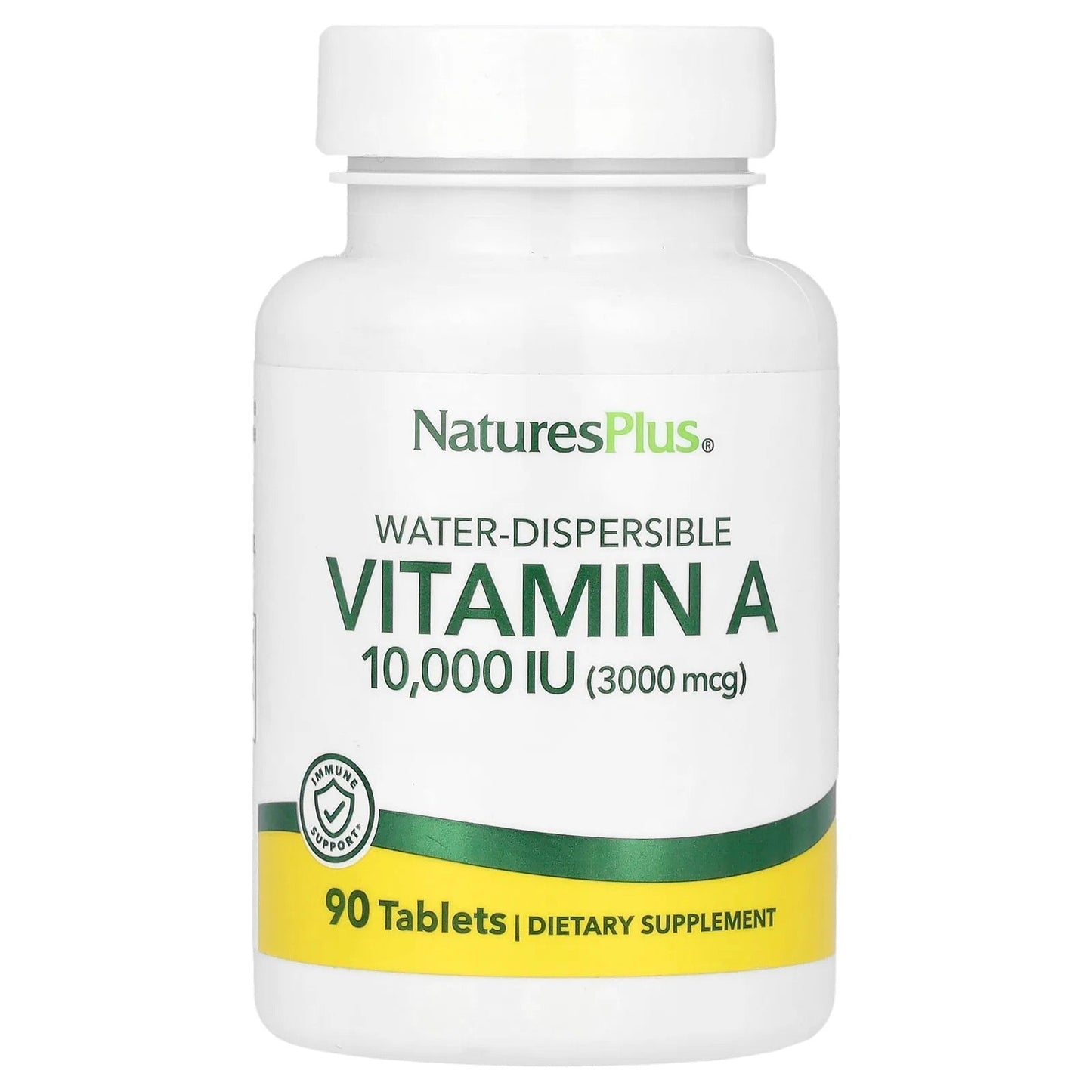 Pre-Order | Arrives in 5–10 Days – NaturesPlus
Water-Dispersible Vitamin A, 10,000 IU (3,000 mcg), 90 Tablets
