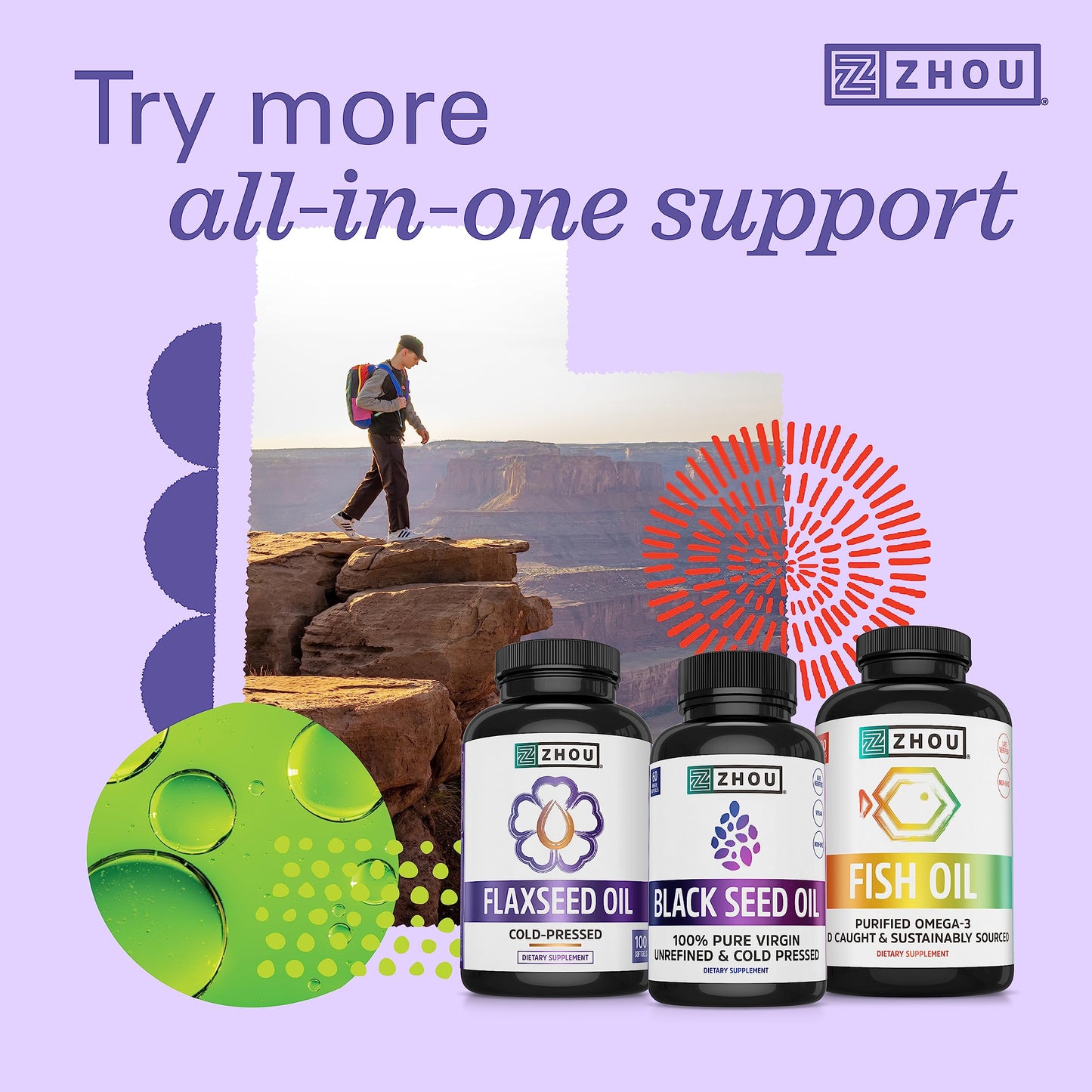 Pre-Order | Arrives in 5–10 Days – Zhou Organic Black Seed Oil - Black Cumin Seed Oil Cold Pressed, Nigella Sativa, Pure Unrefined Blackseed Liquid, Premium Supplement for Health with Thymoquinone, Omega 3 6 9 - 8 Fl Oz (Pack of 1)