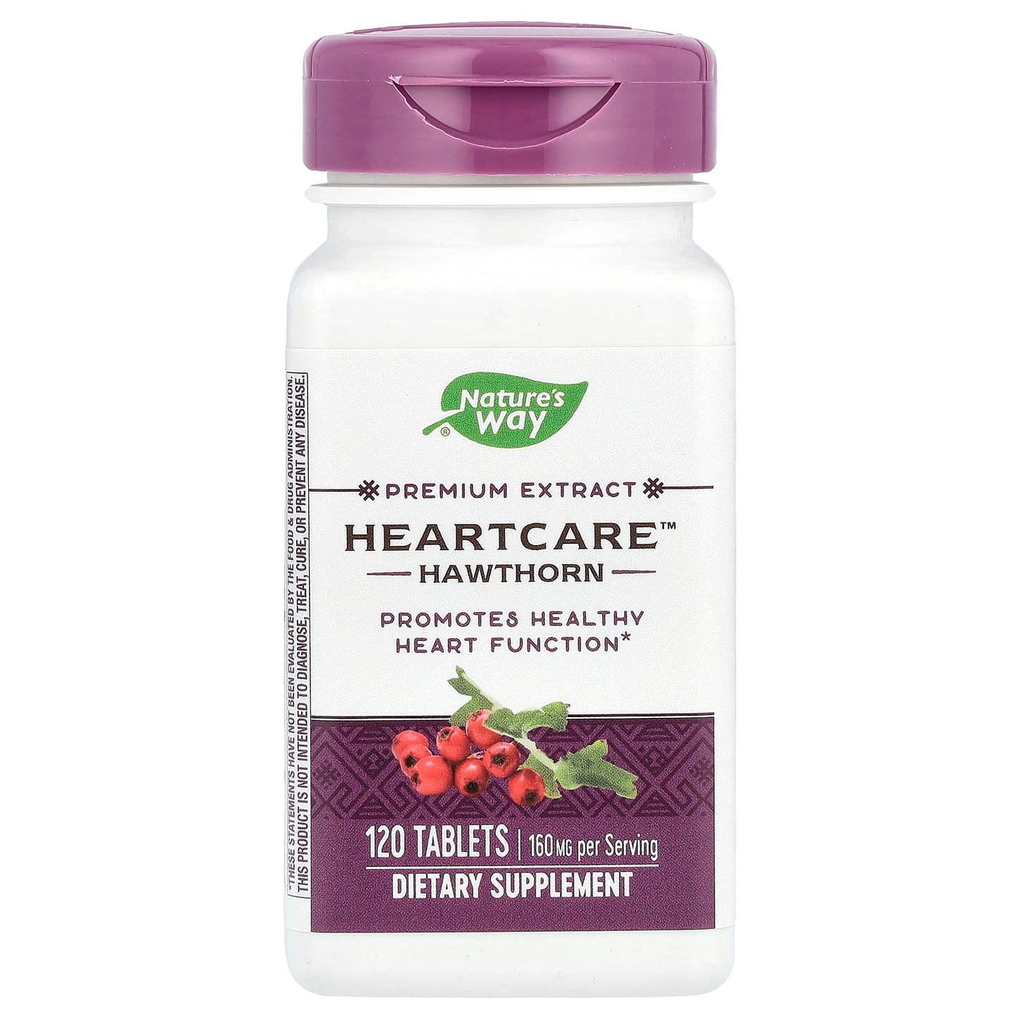 Pre-Order | Arrives in 5–10 Days – Nature's Way
Premium Extract, HeartCare™, Hawthorn, 160 mg, 120 Tablets (80 mg Per Tablet)