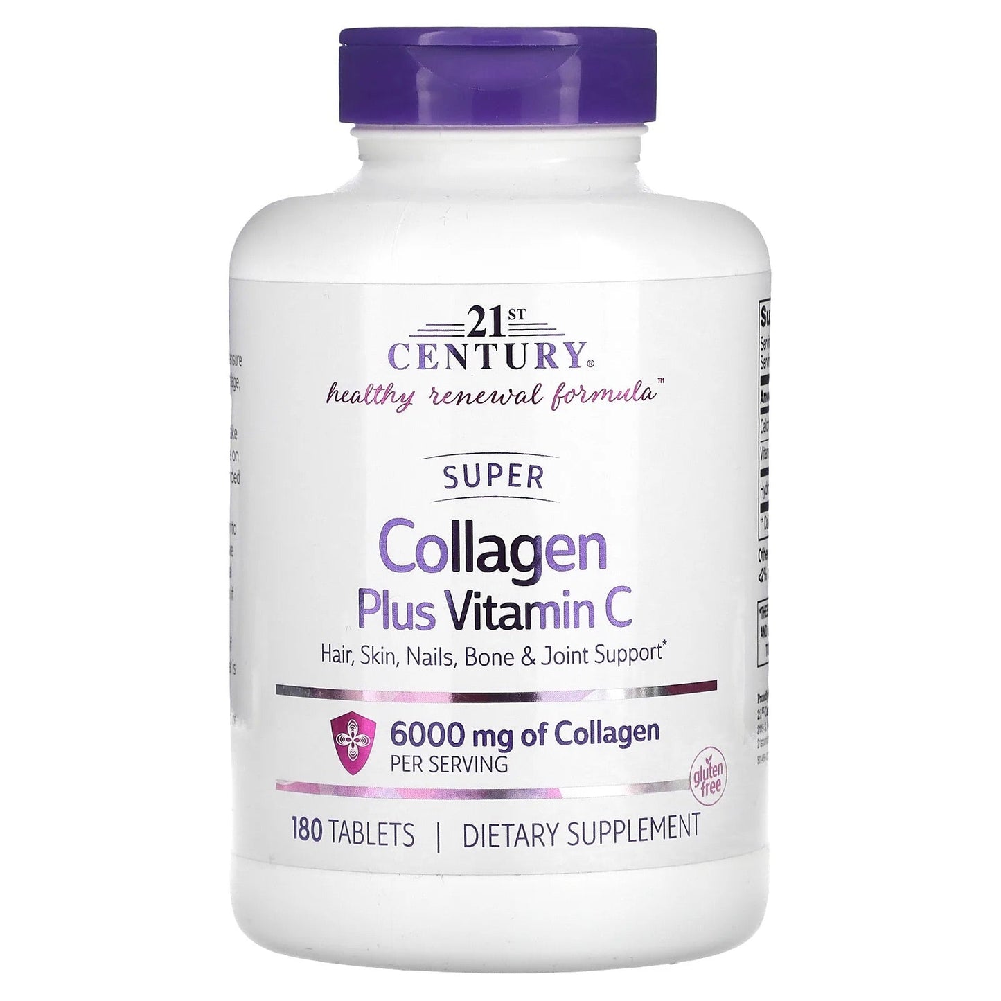 Pre-Order | Arrives in 5–10 Days – 21st Century
Super Collagen Plus Vitamin C, 180 Tablets