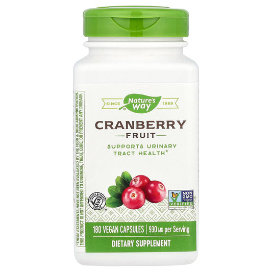 Pre-Order | Arrives in 5–10 Days – Nature's Way
Cranberry Fruit, 930 mg, 180 Vegan Capsules (465 mg Per Capsule)