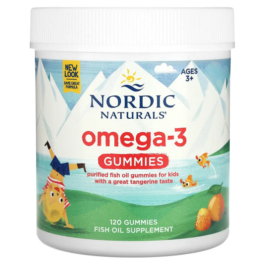 Pre-Order | Arrives in 5–10 Days – Nordic Naturals
Omega-3 Gummies, Ages 3+, Tangerine, 120 Gummies