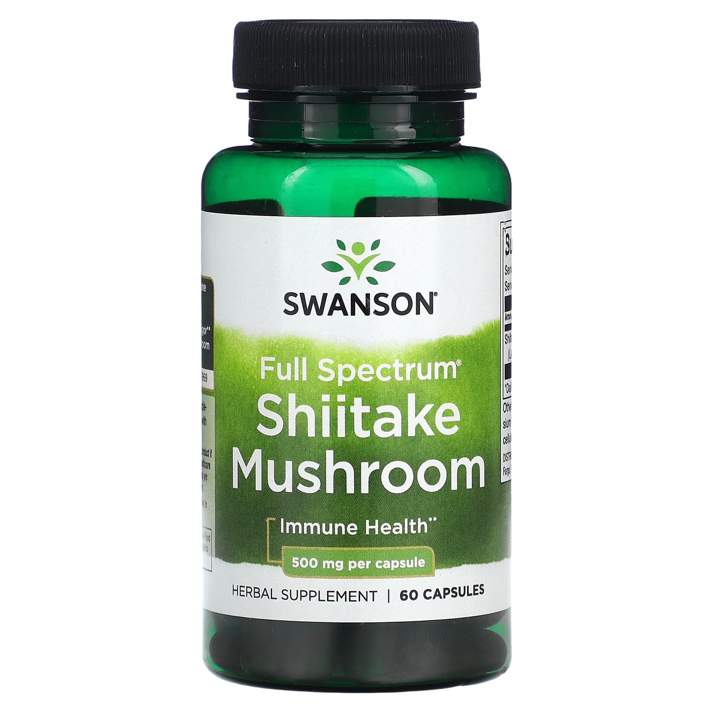 Pre-Order | Arrives in 5–10 Days – Swanson
Full Spectrum Shiitake Mushroom, 500 mg, 60 Capsules