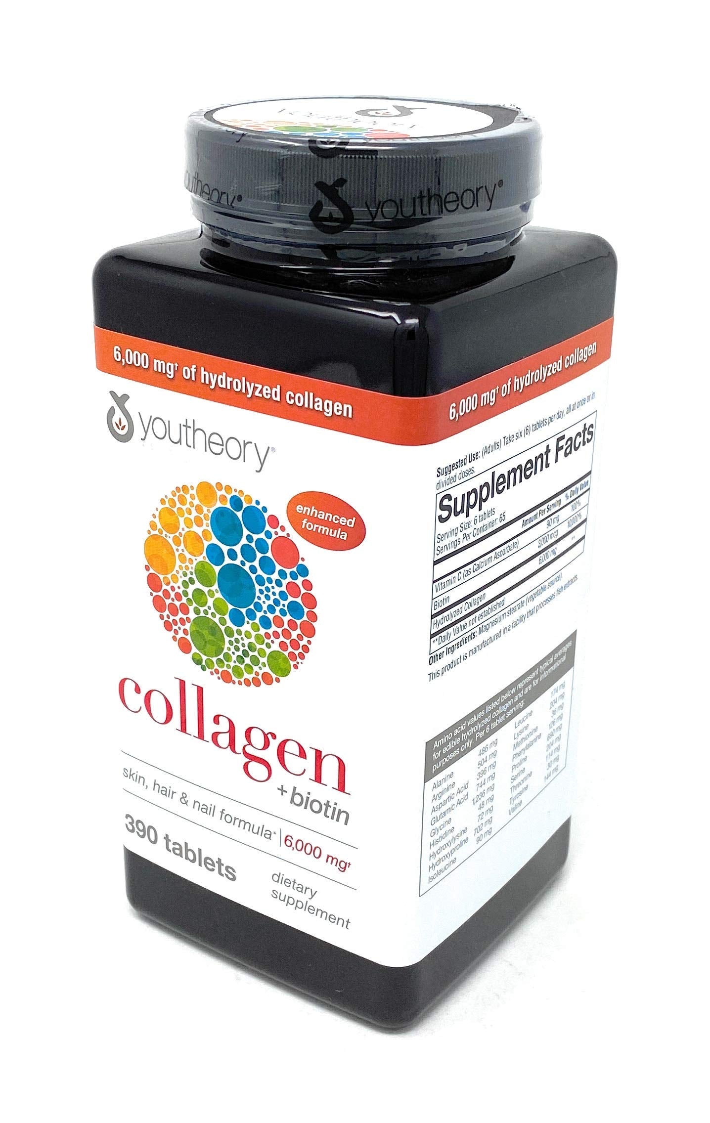 YOUTHEORY COLLAGEN + BIOTIN, 390 TABLETS