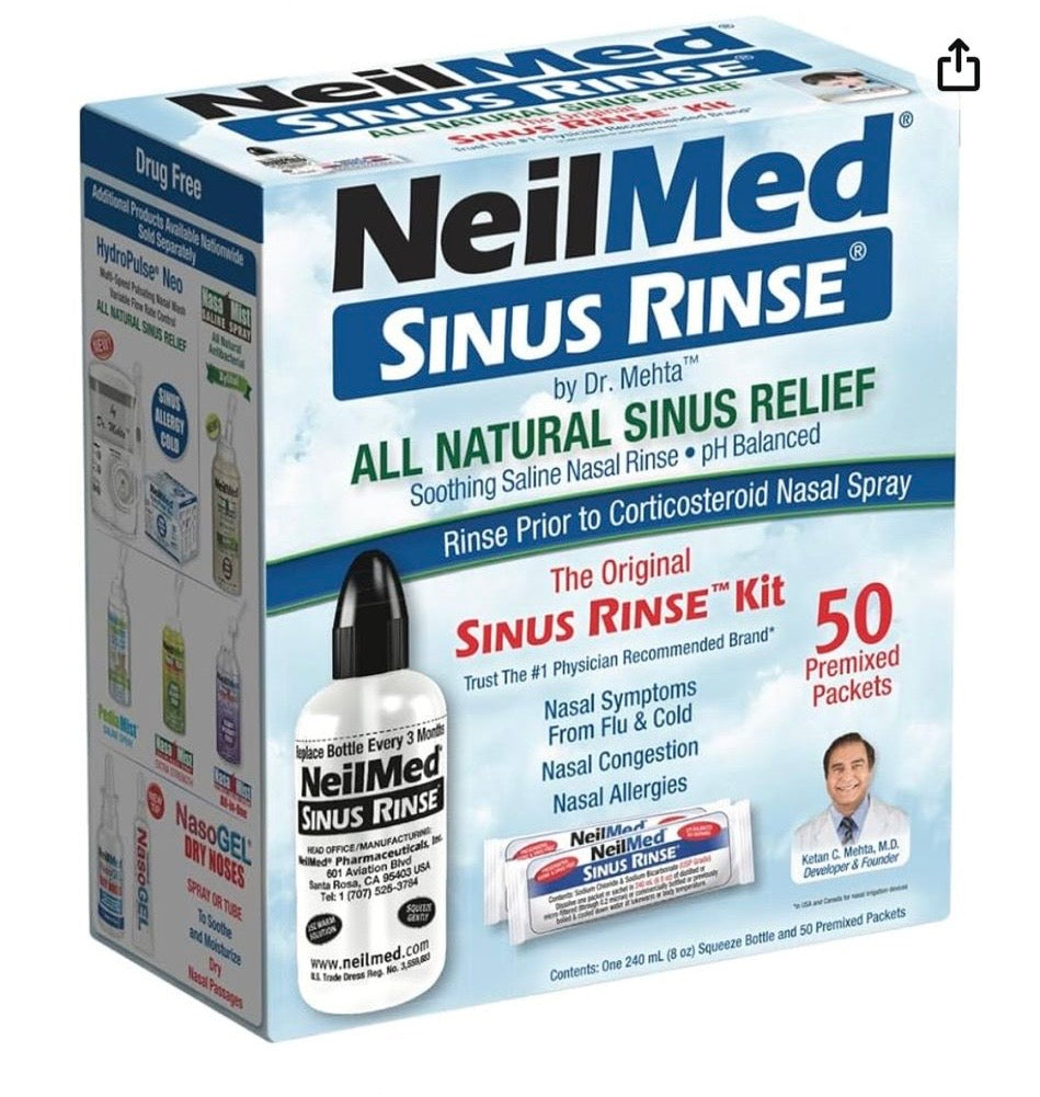 NEILMED SINUS RINSE, 50 PREMIXED PACKETS