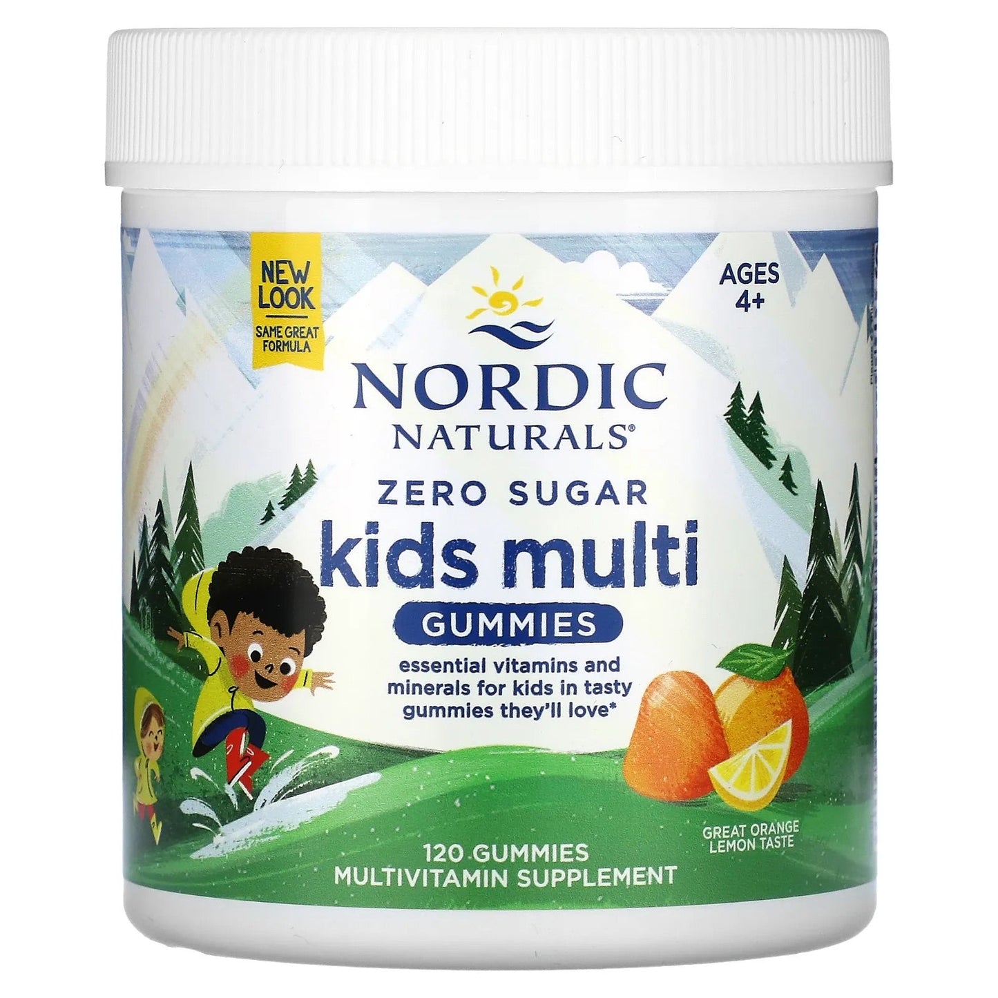 Pre-Order | Arrives in 5–10 Days – Nordic Naturals
Zero Sugar Kids Multi Gummies, Ages 4 +, Orange Lemon, 120 Gummies