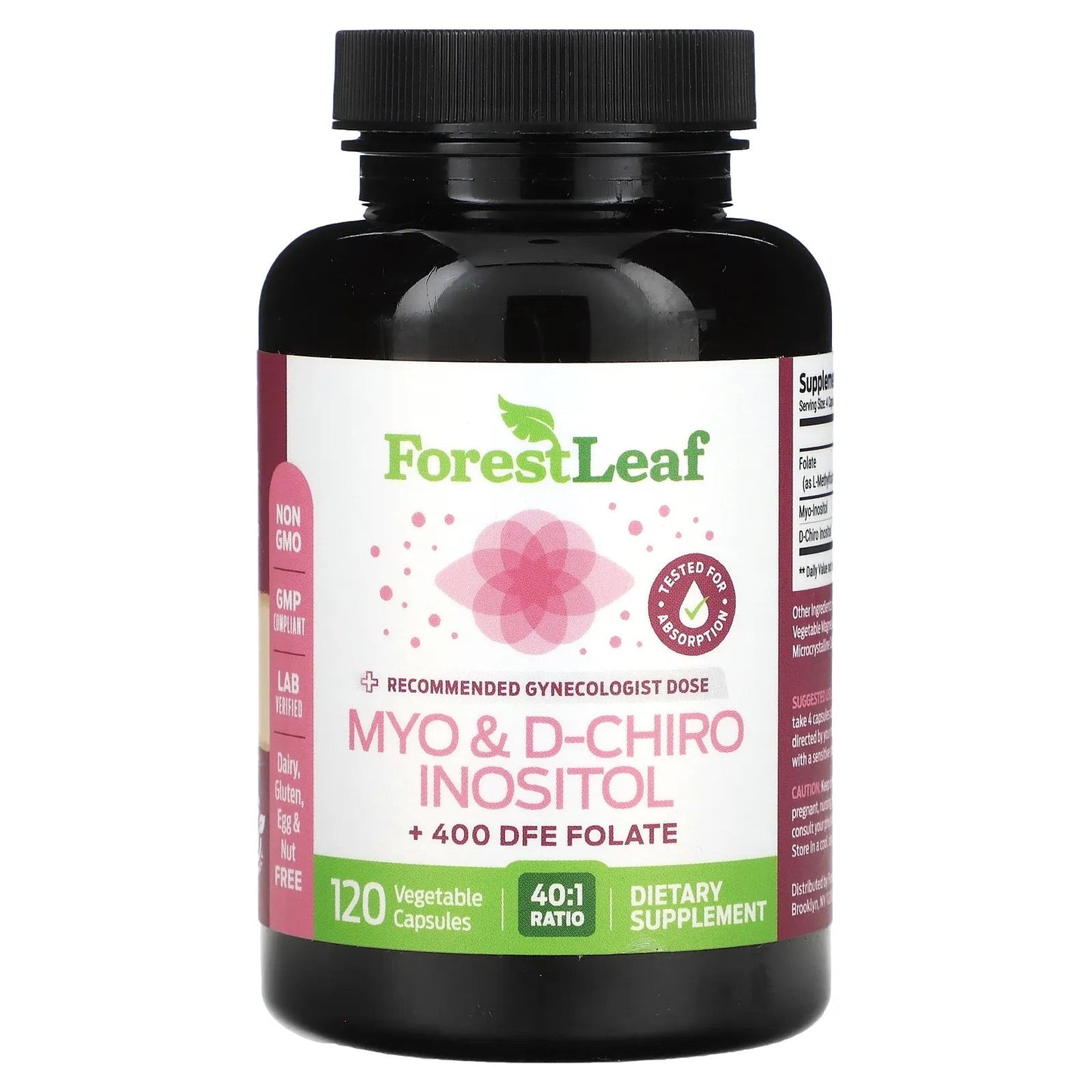 Pre-Order | Arrives in 5–10 Days – Forest Leaf
Myo & D-Chiro Inositol, 120 Vegetable Capsules