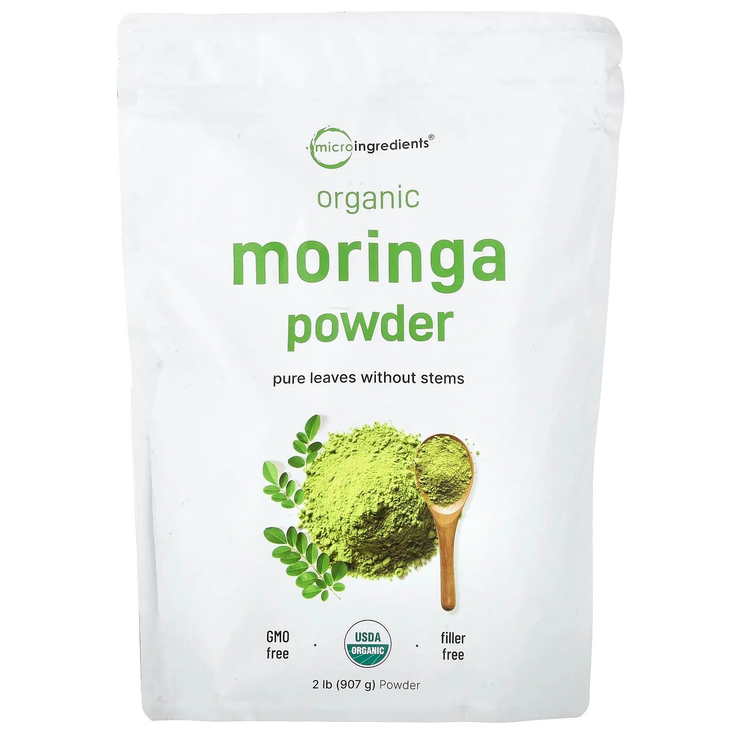 Pre-Order | Arrives in 5–10 Days – Micro Ingredients
Organic Moringa Powder, 2 lb (907 g)