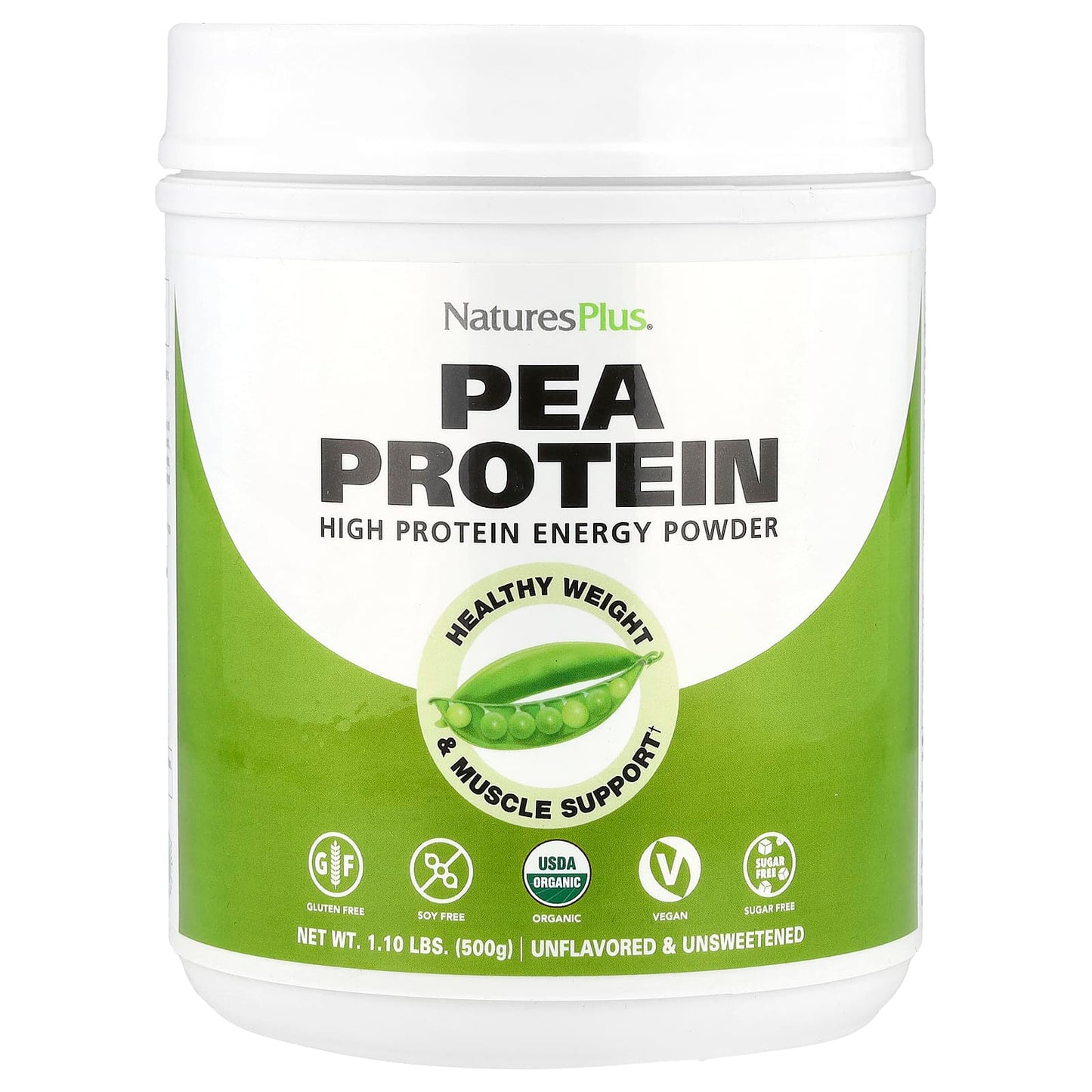 Pre-Order | Arrives in 5–10 Days – NaturesPlus
Organic Pea Protein Powder, Unflavored, 1.10 lbs (500 g)